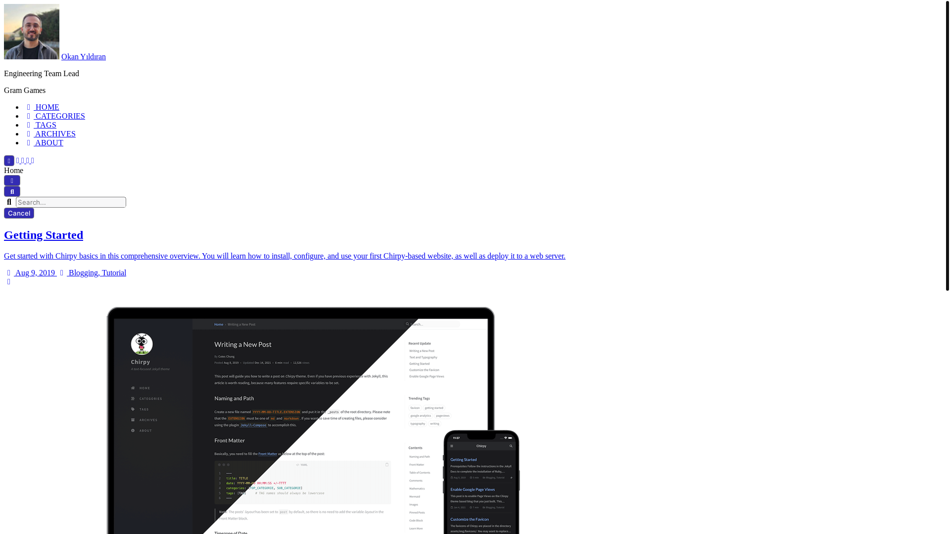 website screenshot of https://okanyildiran.pages.dev/