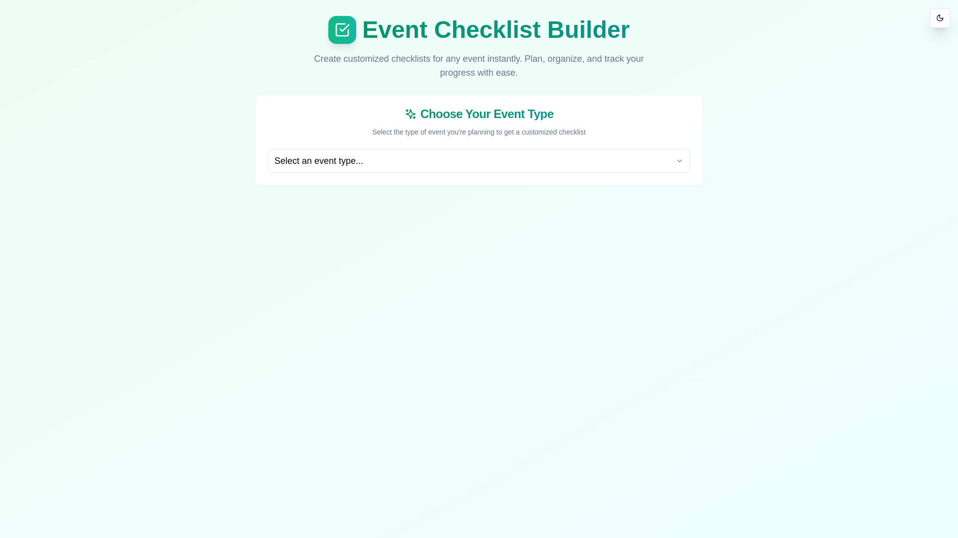 website screenshot of https://easyeventchecklist.com/