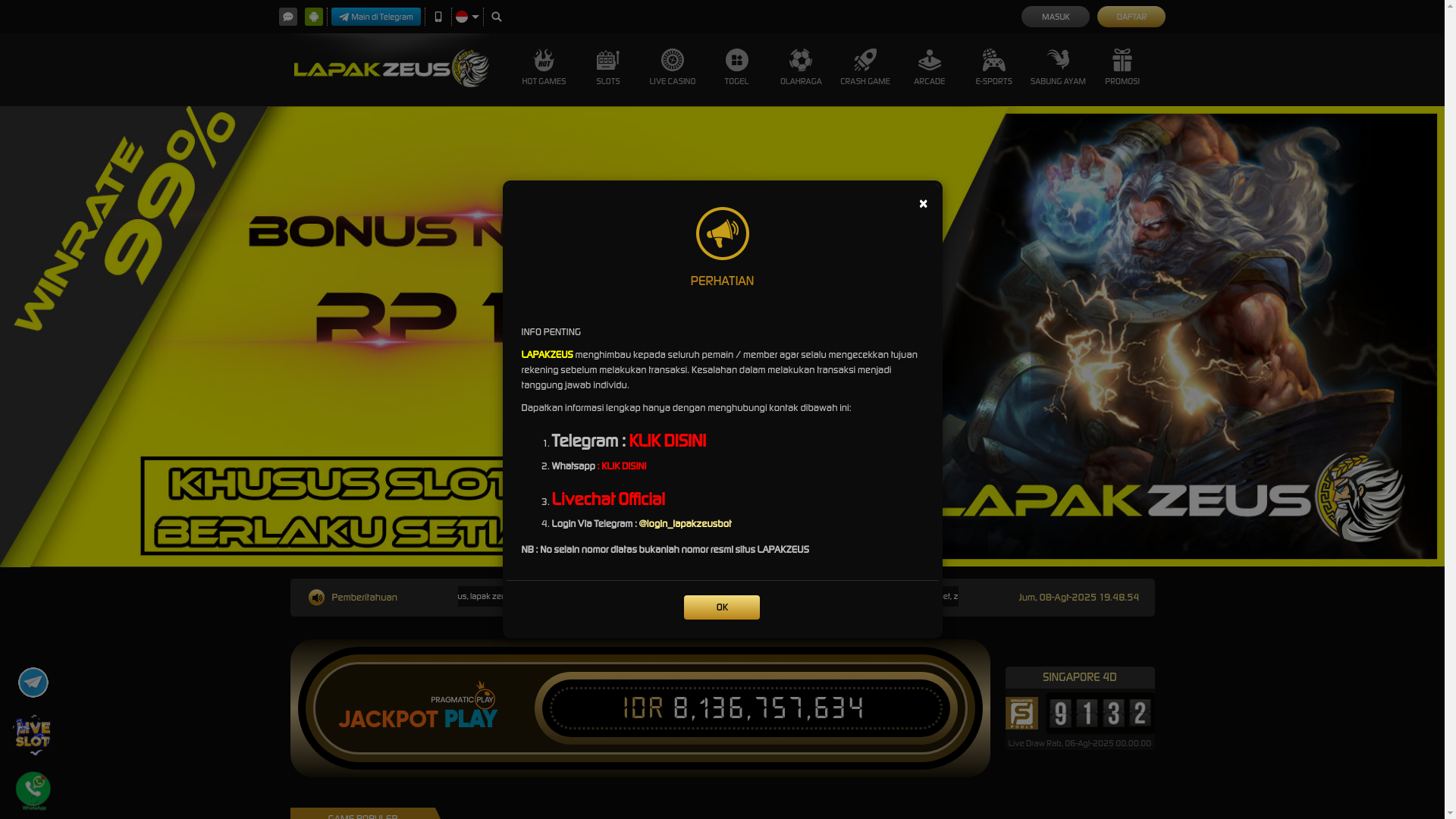 website screenshot of https://lapakzeuske4.com/