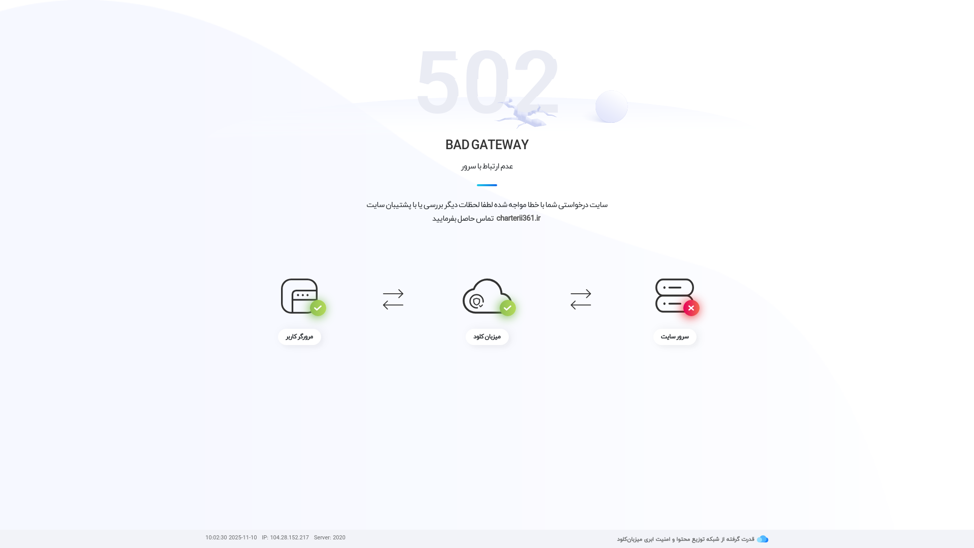 website screenshot of https://charterii361.ir/