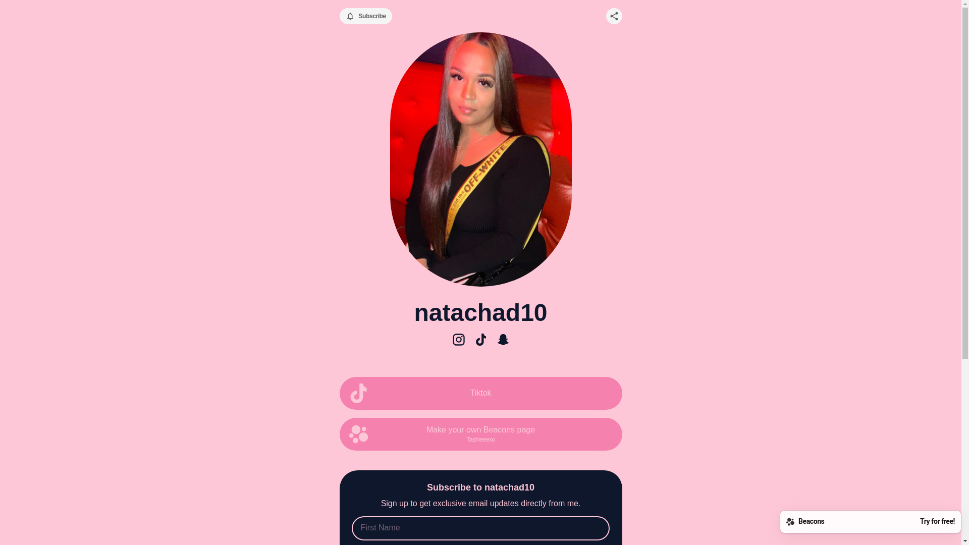 website screenshot of https://natachad10.com/