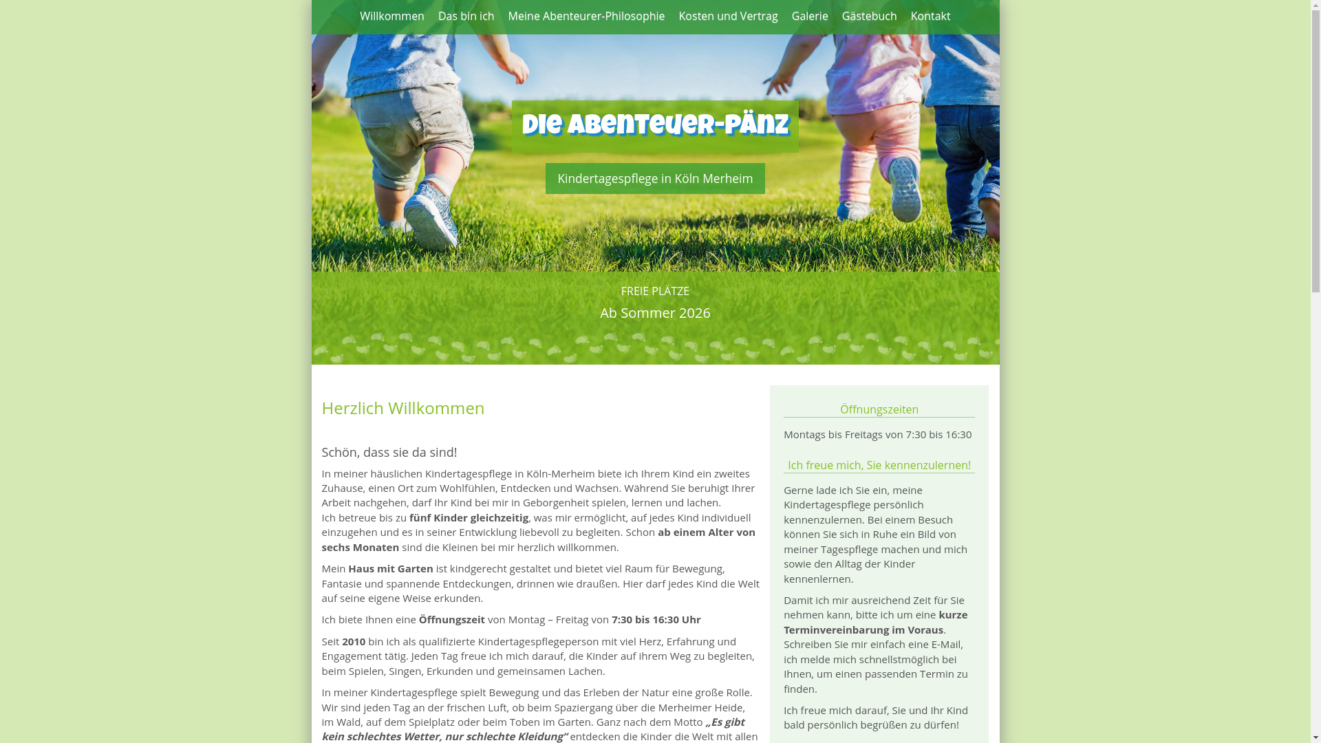 website screenshot of https://die-abenteuer-paenz.de/