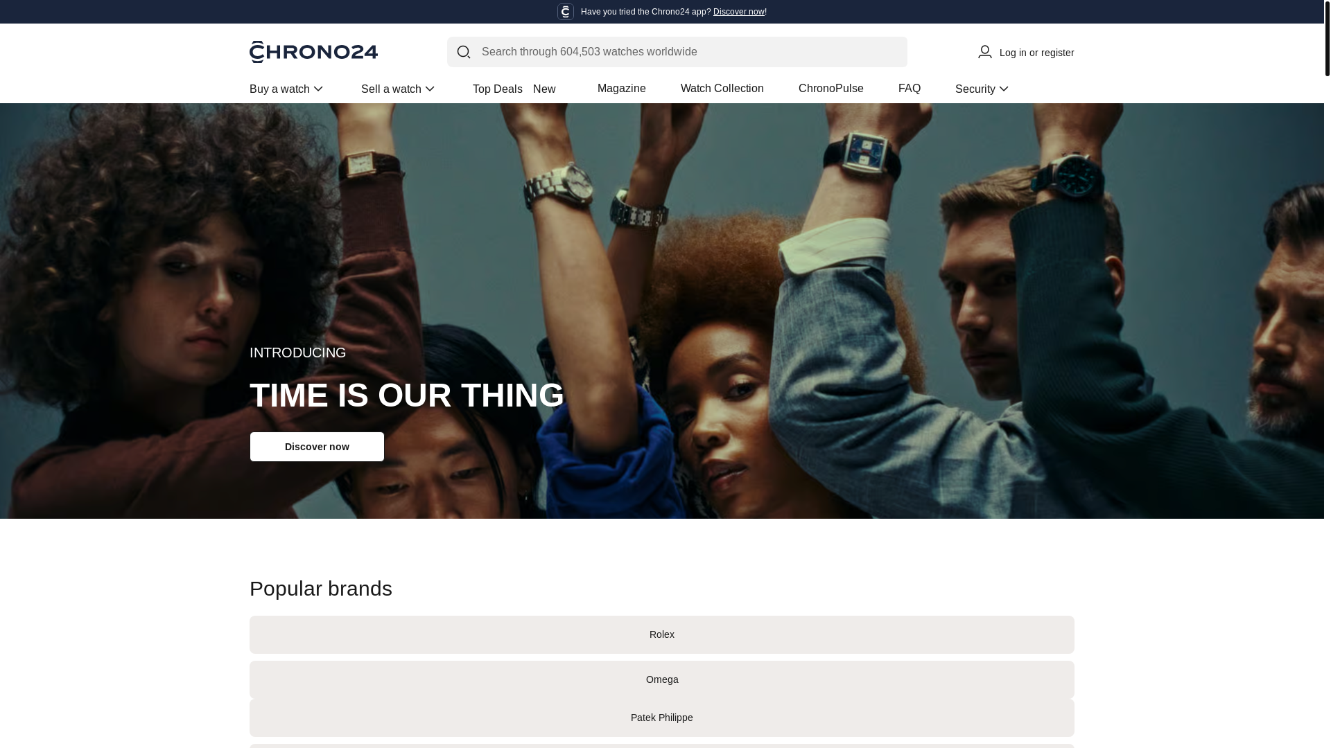 website screenshot of https://chrono24.com/
