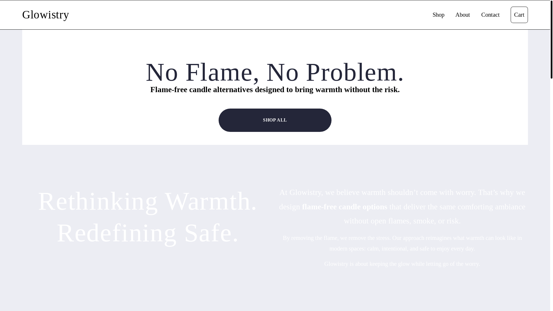 website screenshot of https://shopglowistry.com/