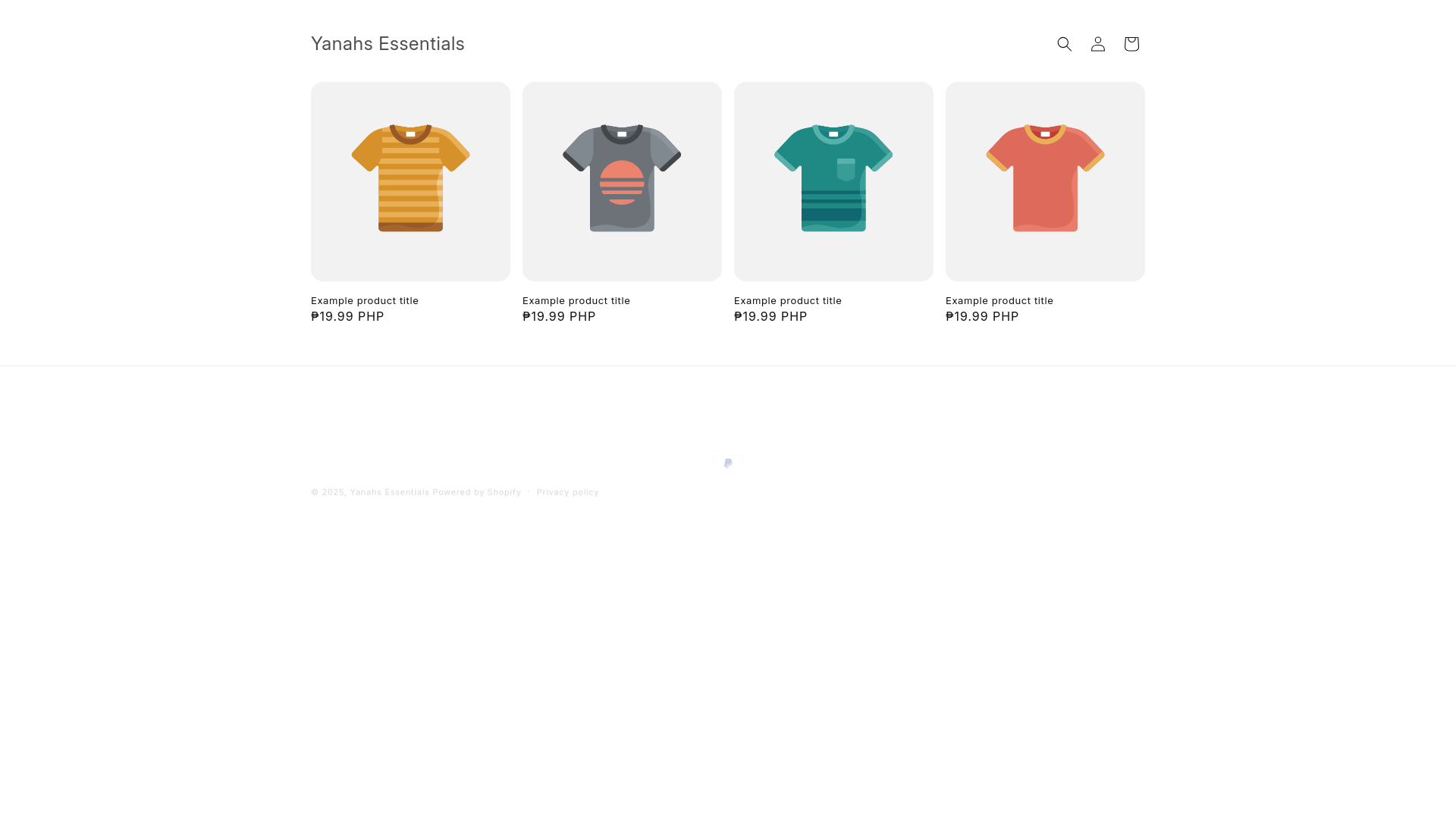 website screenshot of https://yanahsessentials.com/