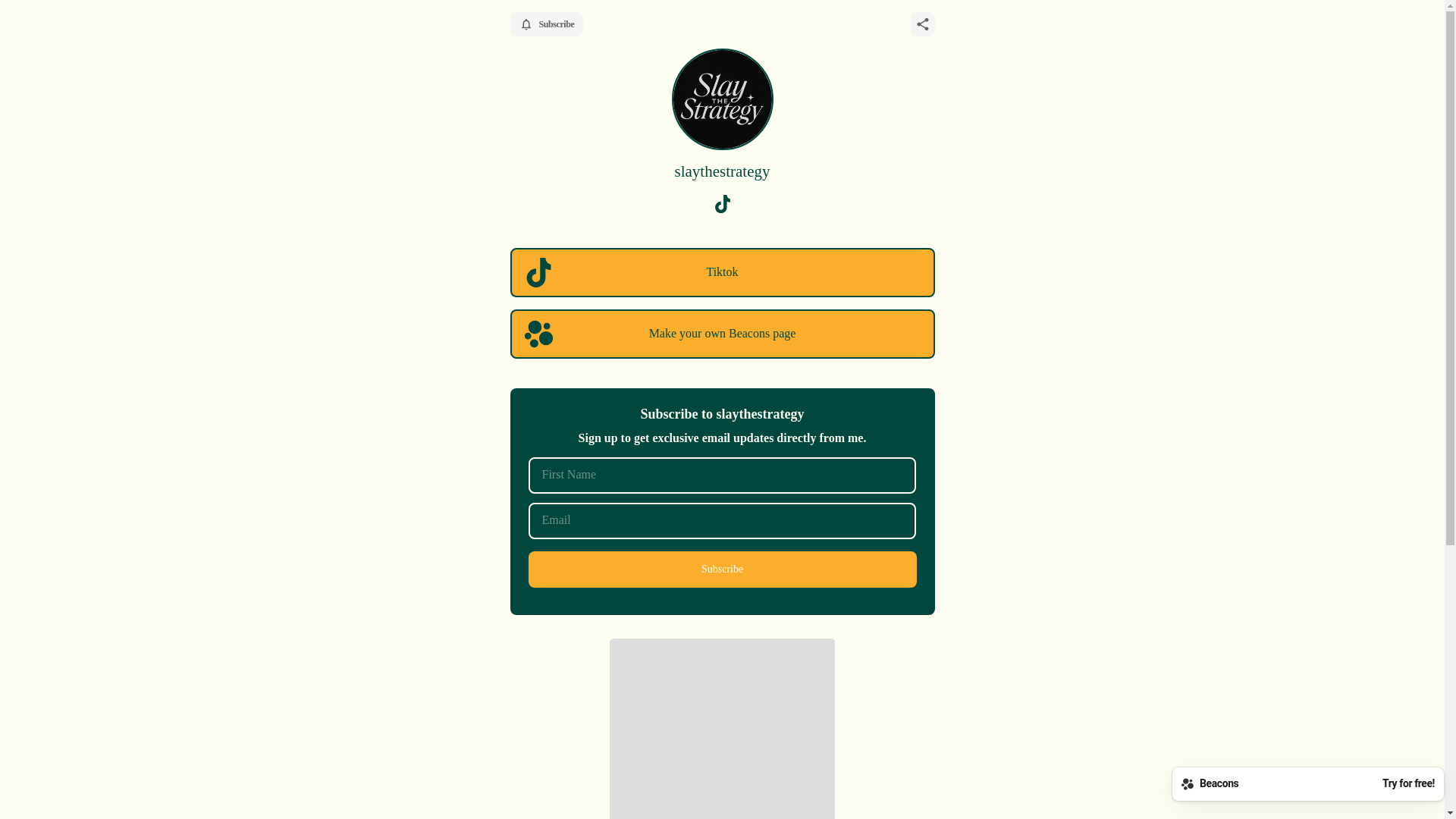 website screenshot of https://slaythestrategy.com/