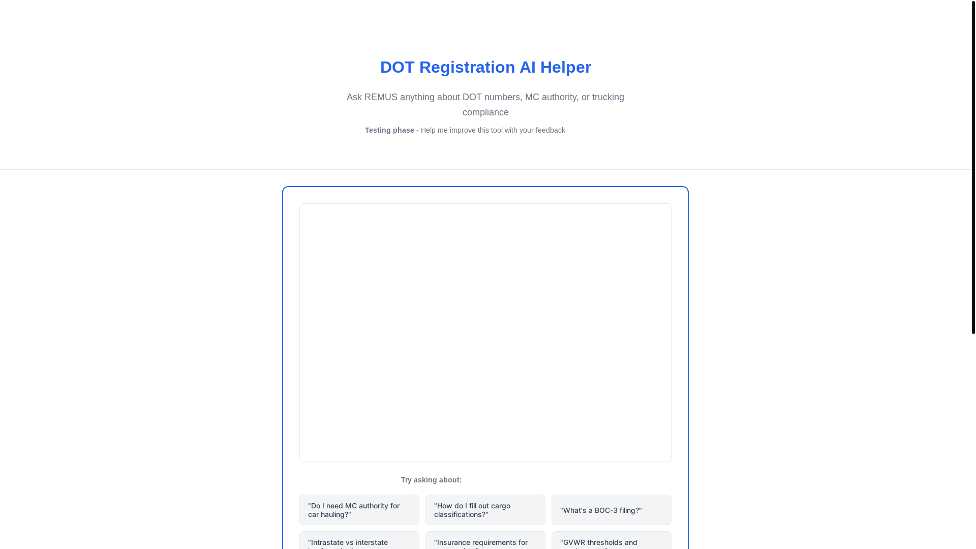 website screenshot of https://trucking-compliance-helper.pages.dev/
