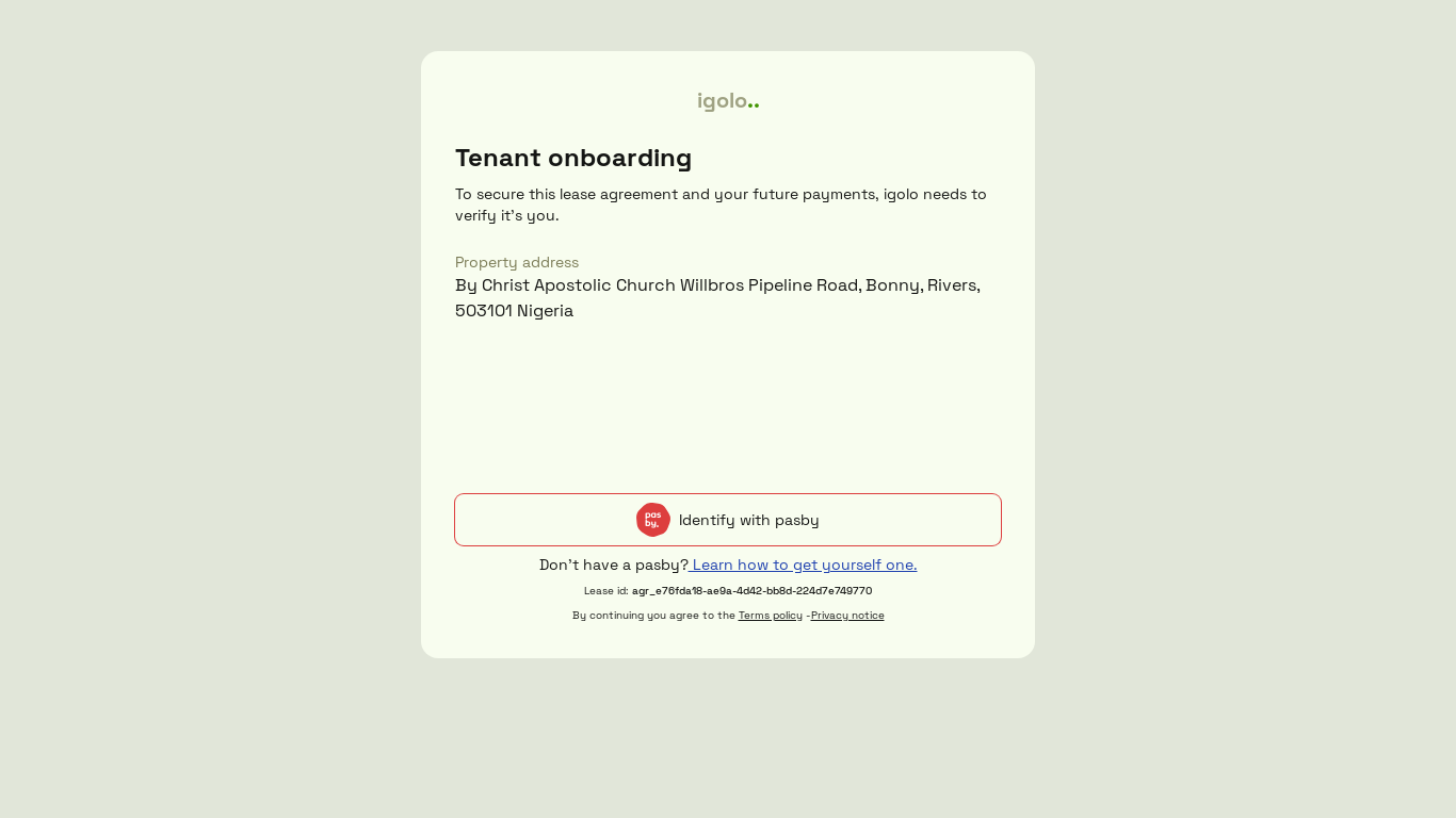website screenshot of https://tenants.igolo.homes/lease/onboarding/e76fda18-ae9a-4d42-bb8d-224d7e749770
