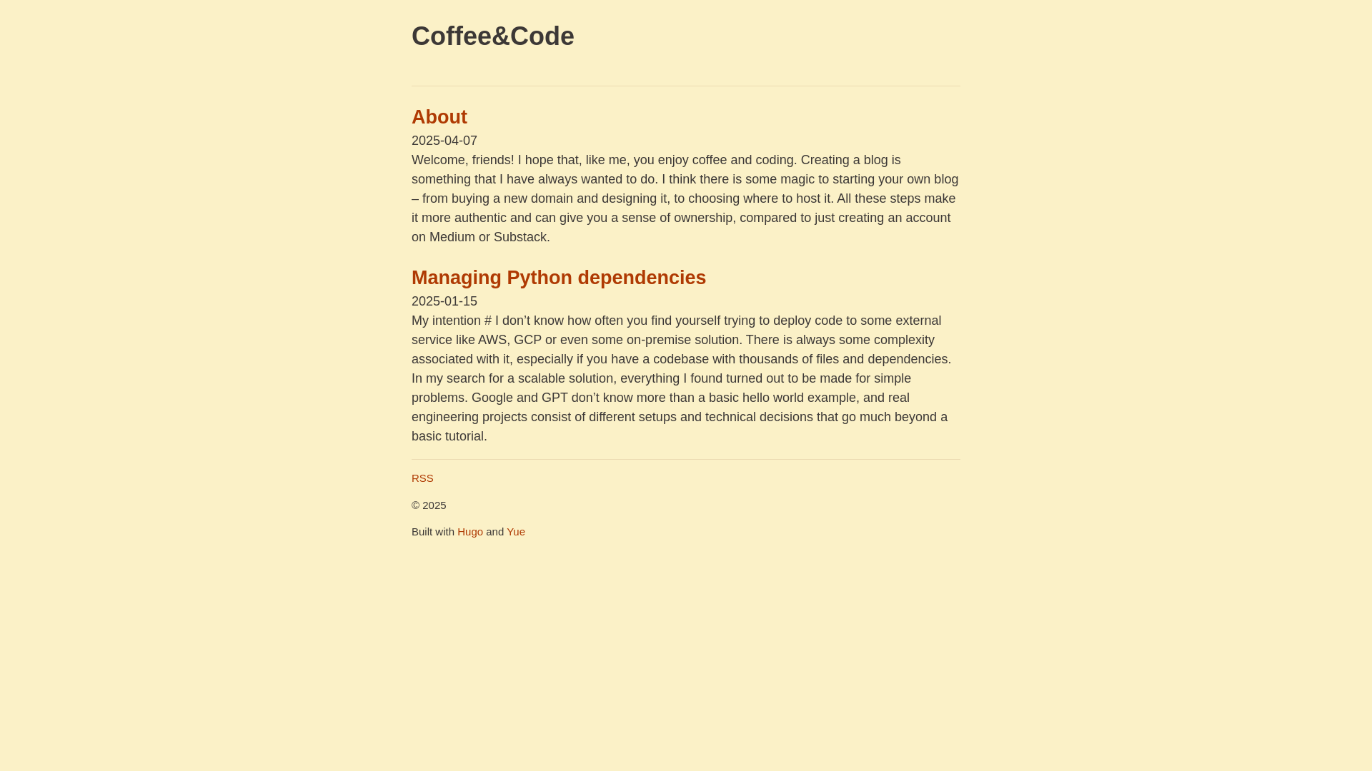 website screenshot of https://coffeandcode.pages.dev/