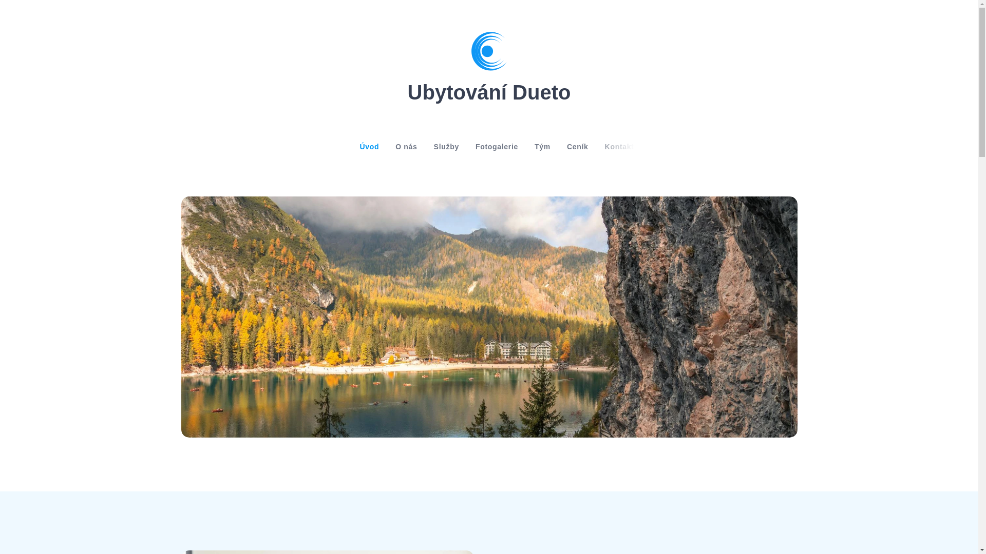 website screenshot of https://ubytovanidueto.cz/