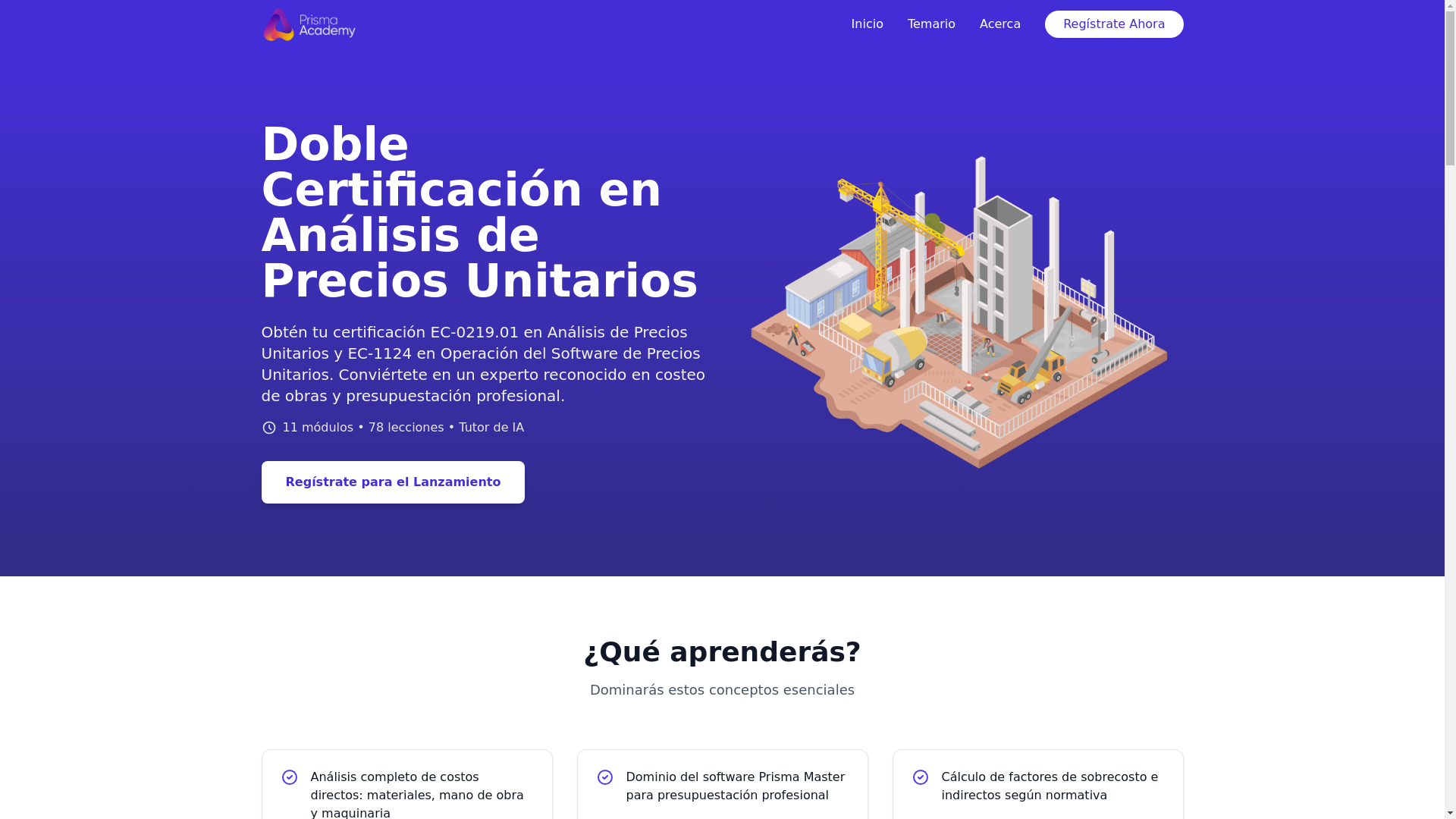website screenshot of https://prismaacademy.mx/