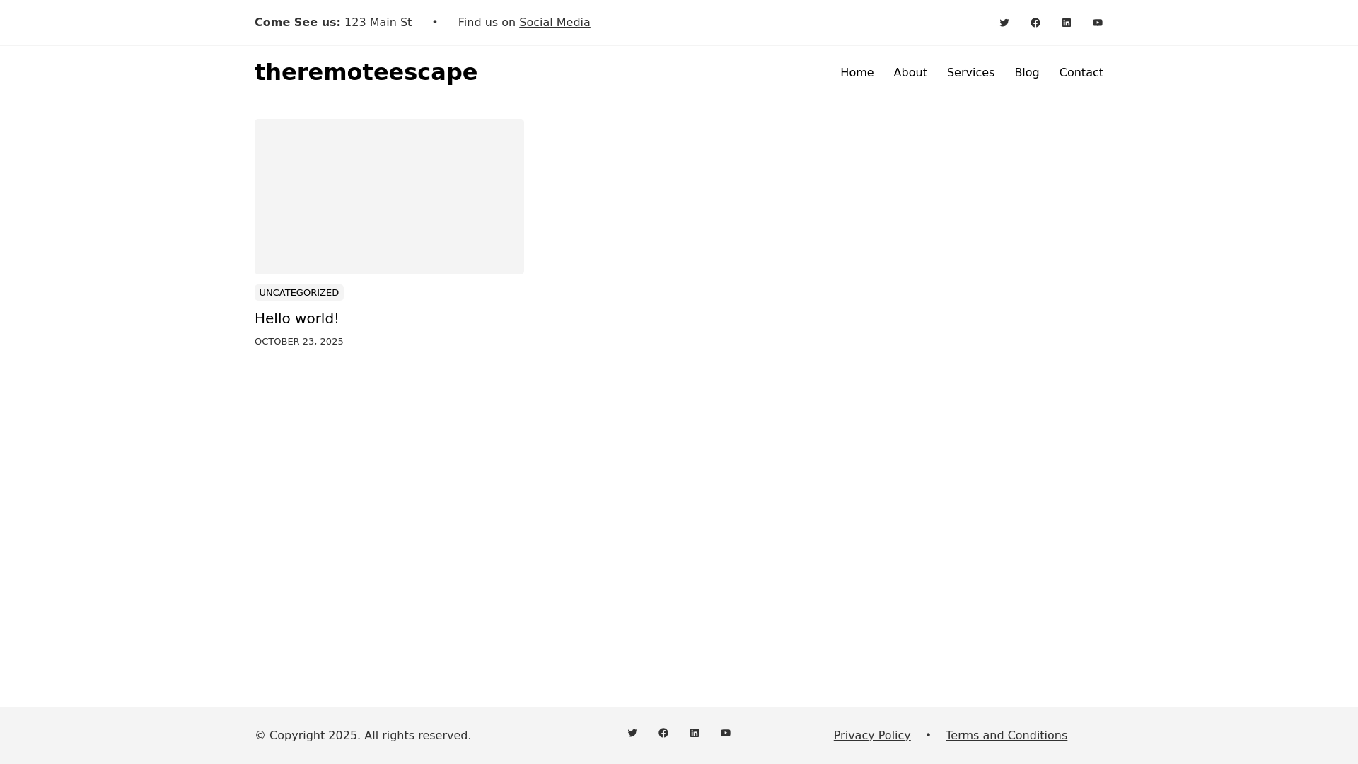 website screenshot of https://theremoteescape.com/