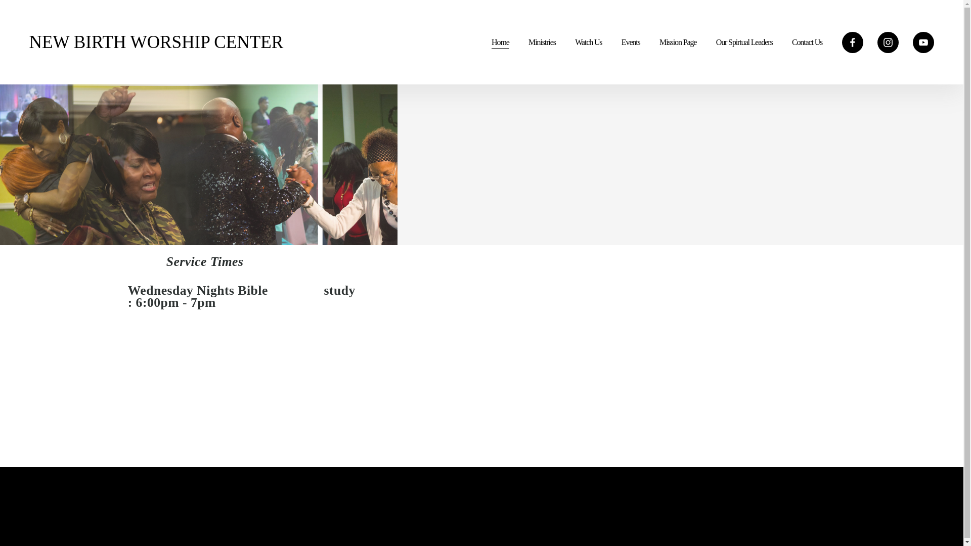 website screenshot of https://newbirthministries.net/