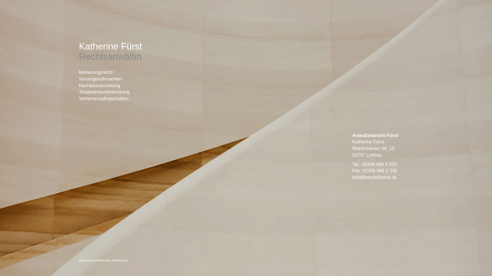 website screenshot of https://kanzleifuerst.de/