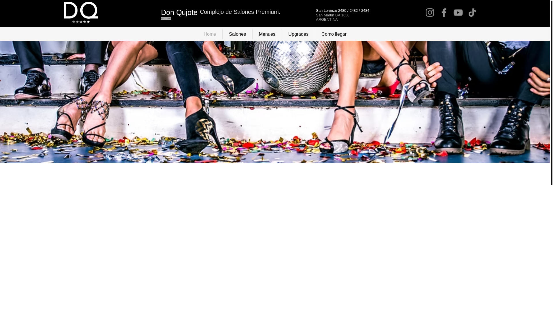 website screenshot of https://dqeventos.com/