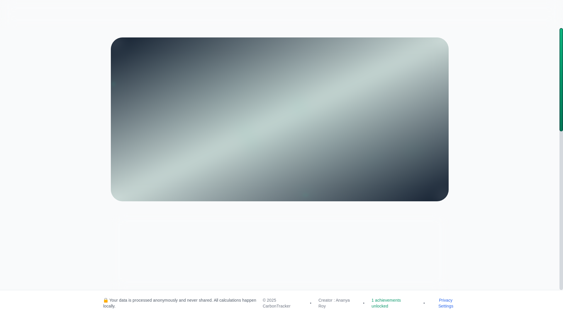 website screenshot of https://carbonfootprinttracker.pages.dev/