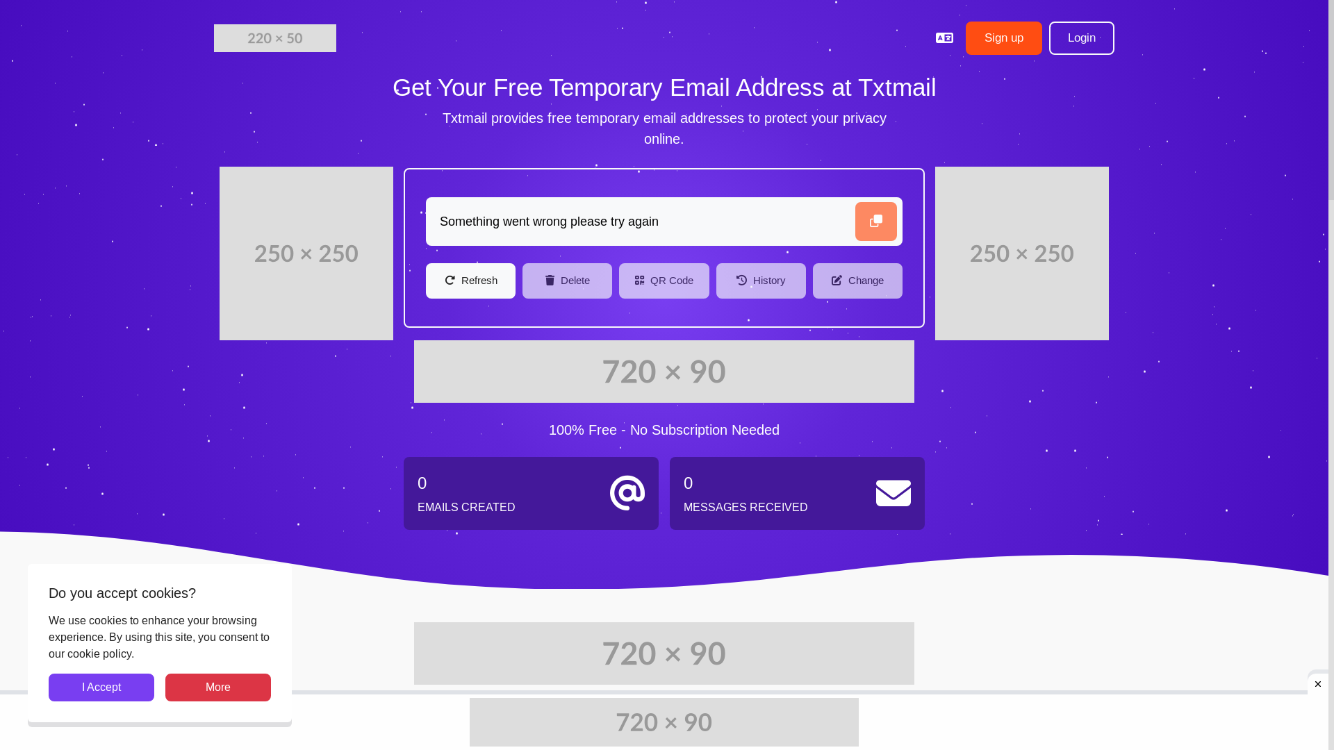 website screenshot of https://txtmail.pro/