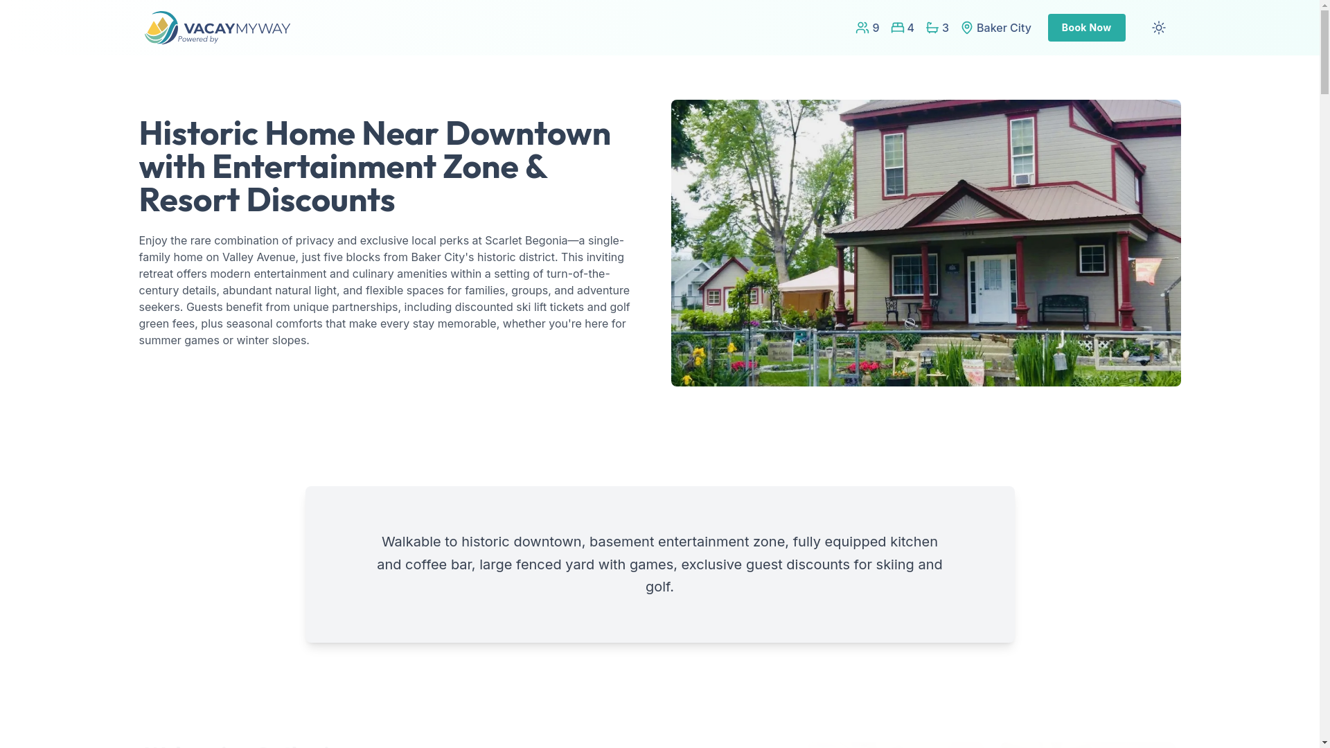 website screenshot of https://cedarplay.villas/