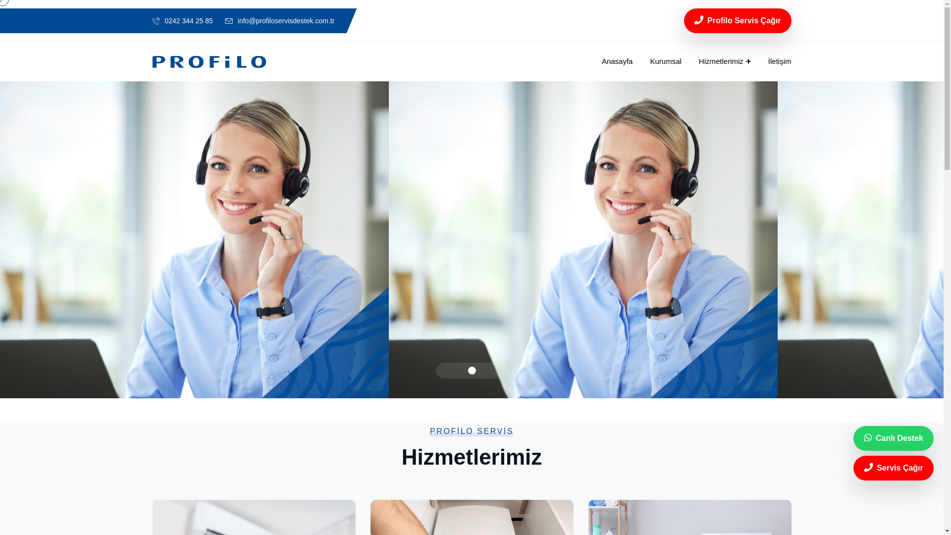 website screenshot of https://profiloservisdestek.com.tr/