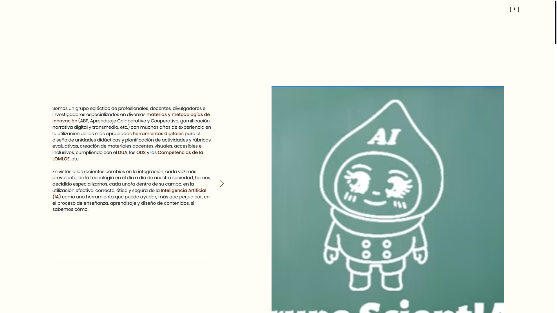website screenshot of https://gruposcientiaformacion.com/