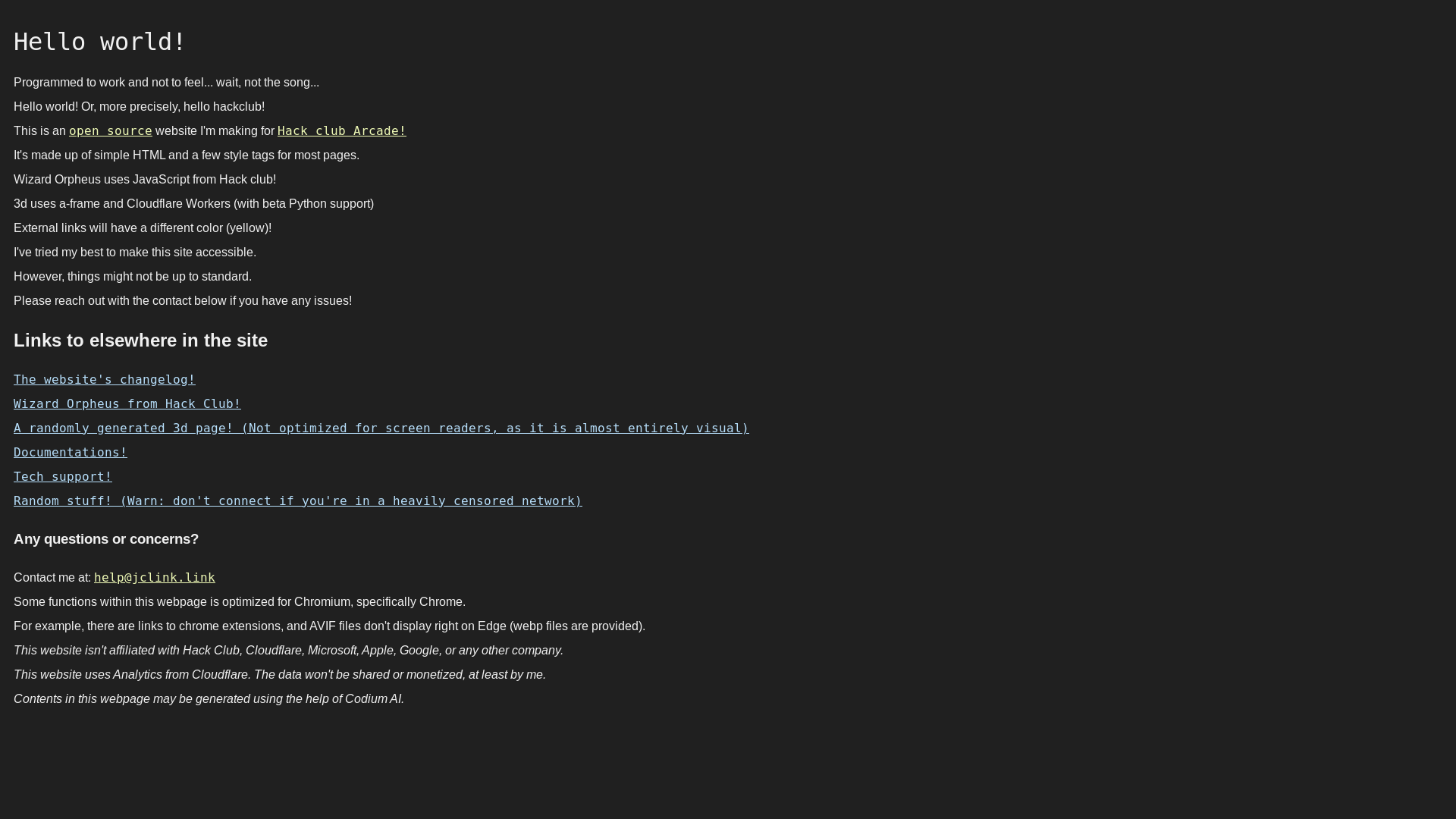 website screenshot of https://hackclub-site.pages.dev/