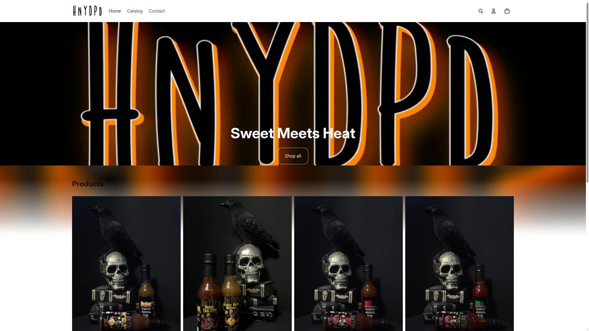 website screenshot of https://hnydpd.com/