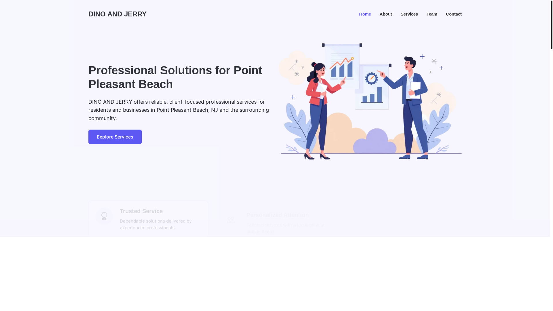 website screenshot of https://dinoandjerry.pages.dev/