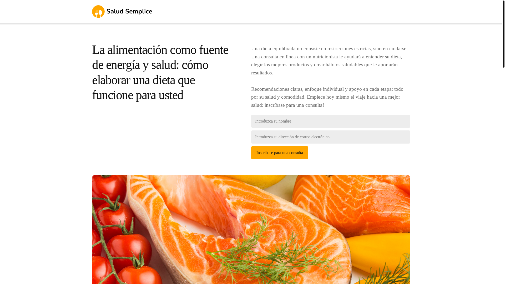 website screenshot of https://saludsempliceta.com/