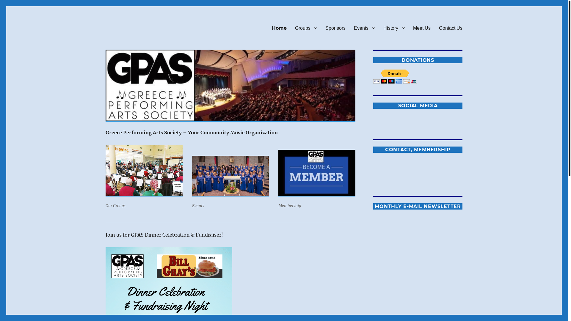 website screenshot of https://greeceperformingarts.org/