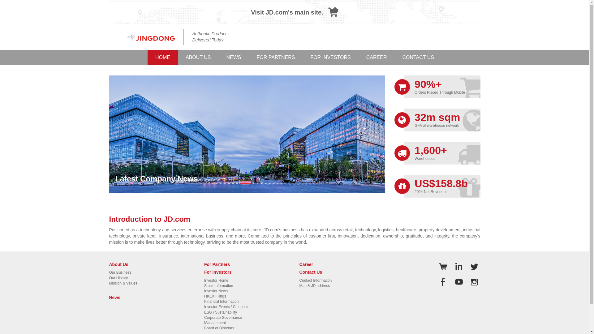 website screenshot of http://jd.com/