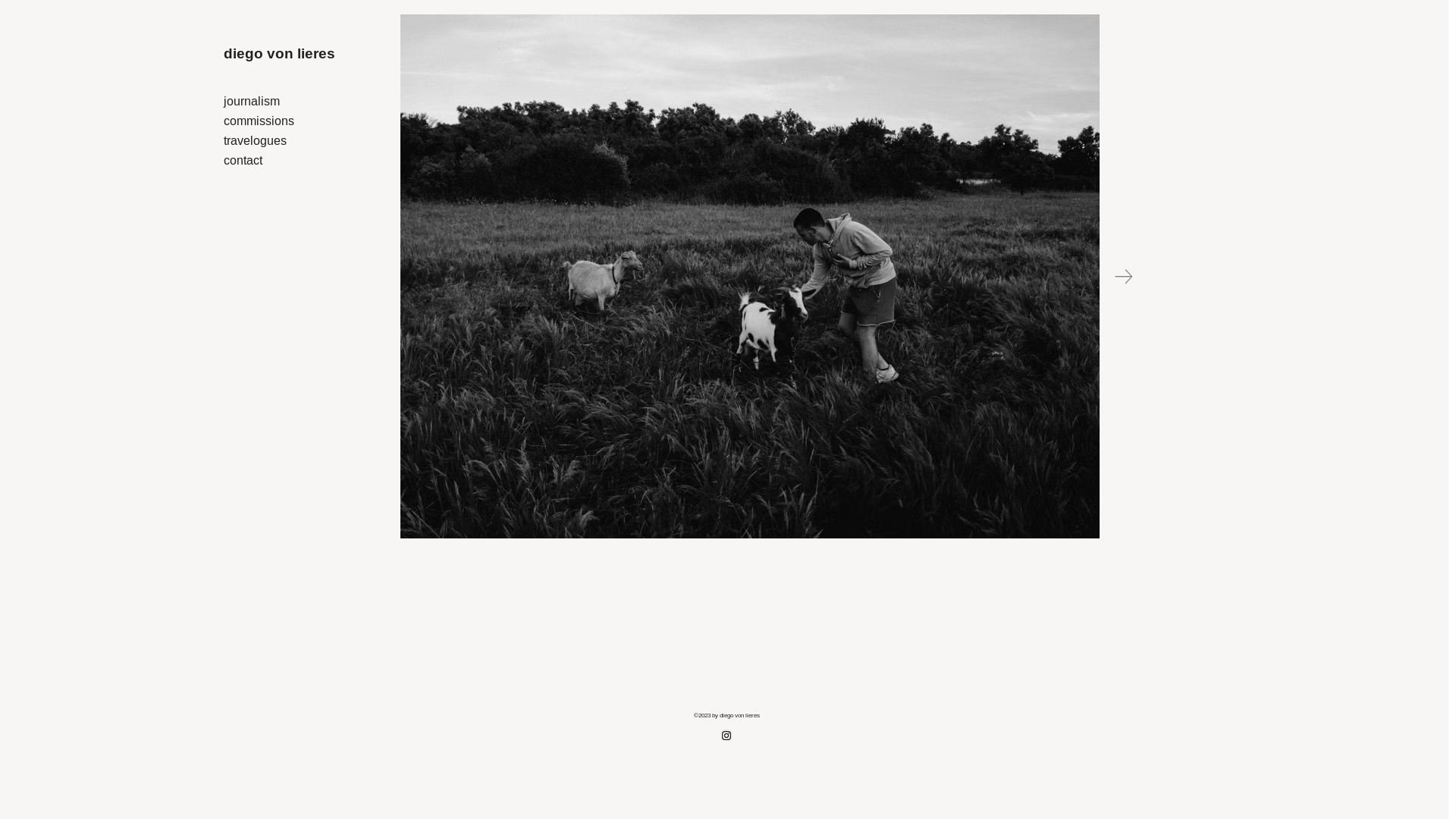 website screenshot of https://diegovonlieres.com/