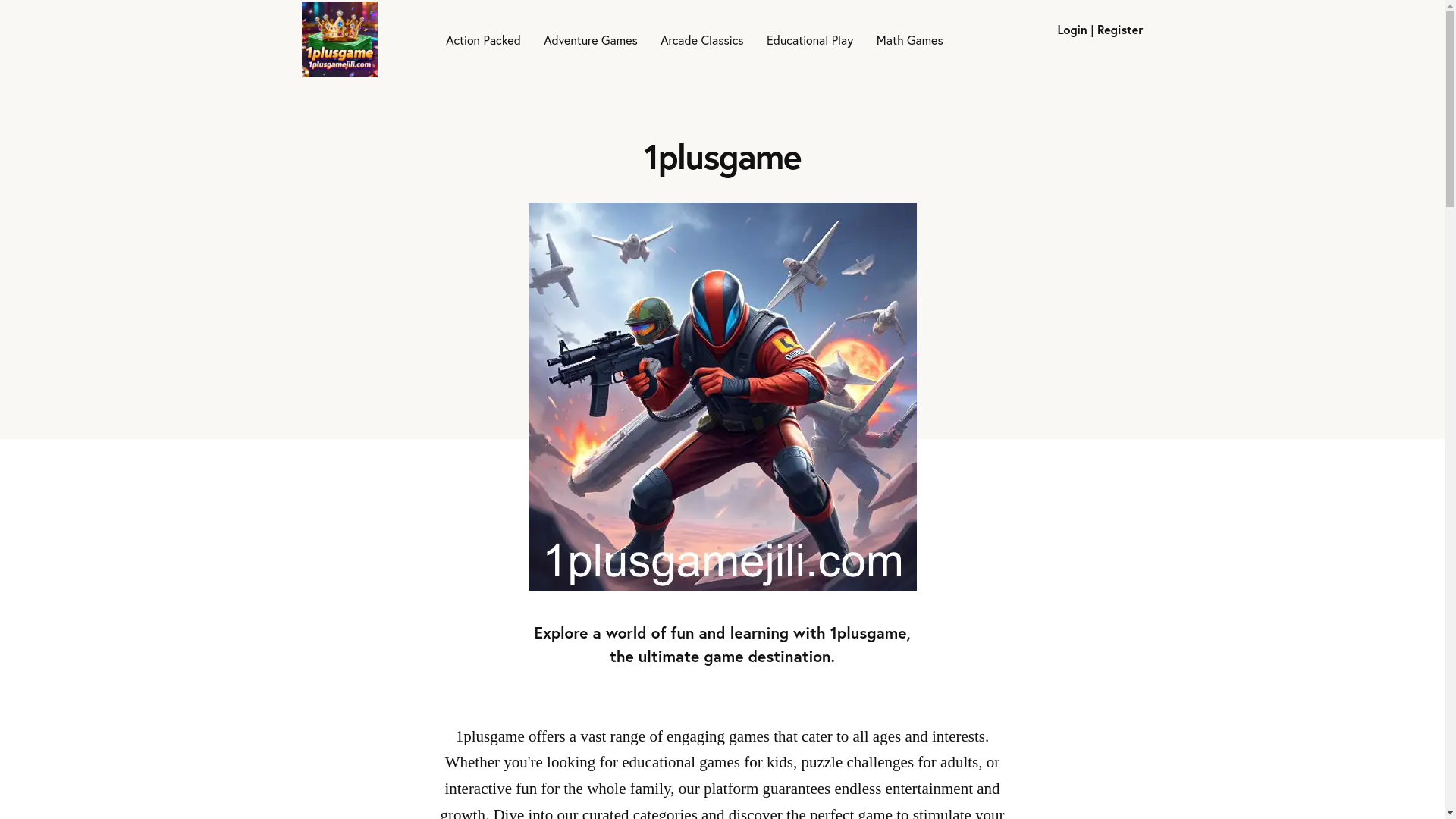 website screenshot of https://1plusgamejili.com/