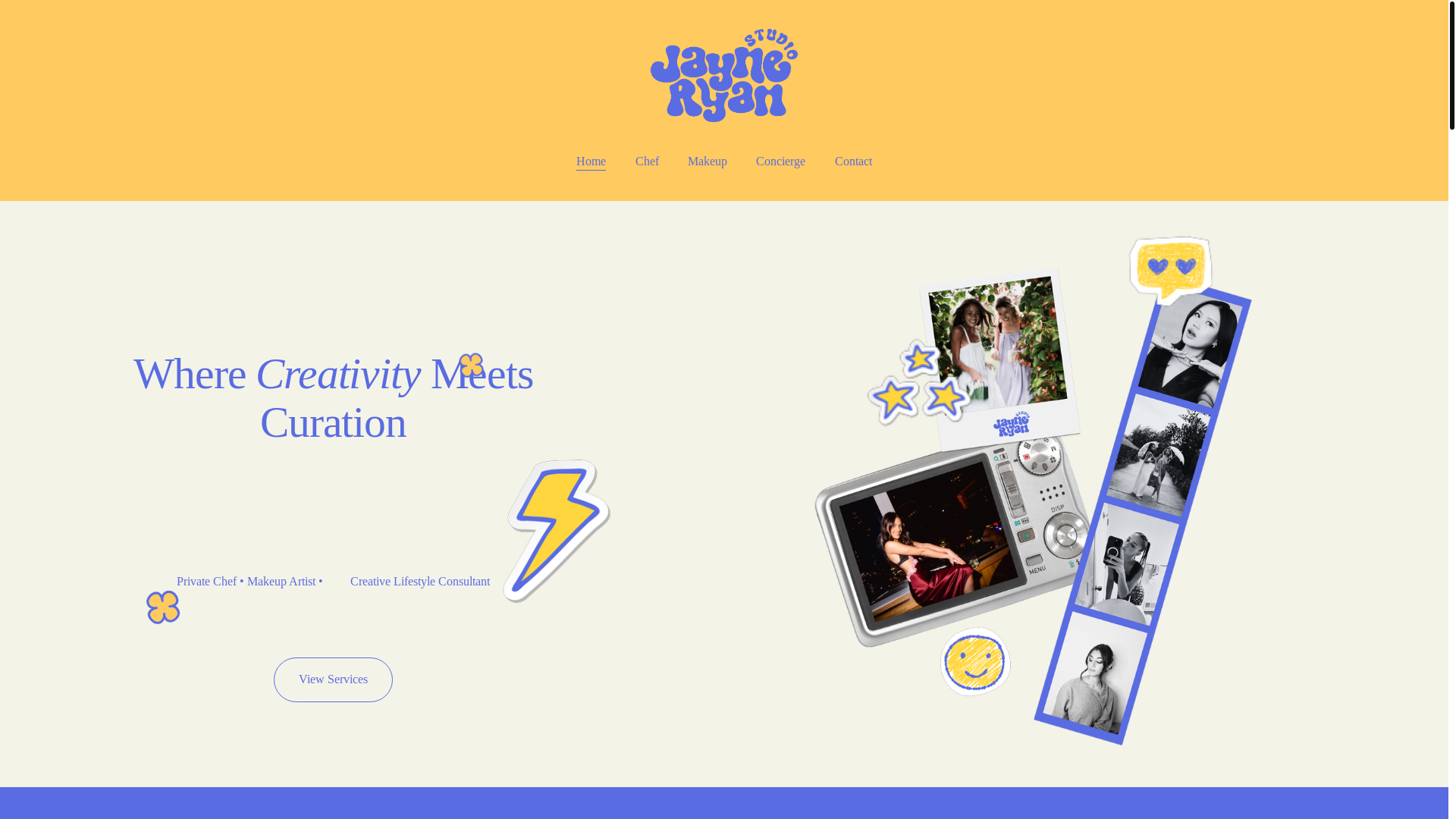 website screenshot of https://jayneryanstudio.com/