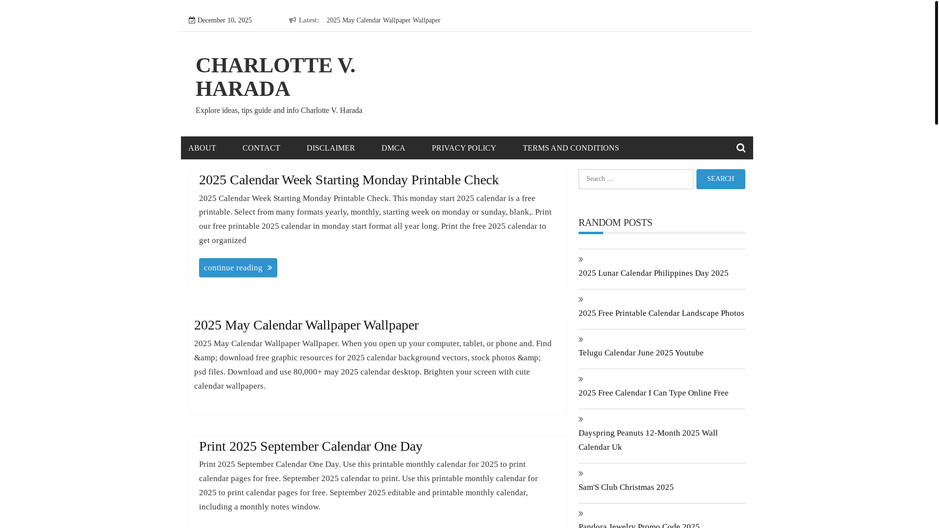 website screenshot of https://charlottevharada.pages.dev/