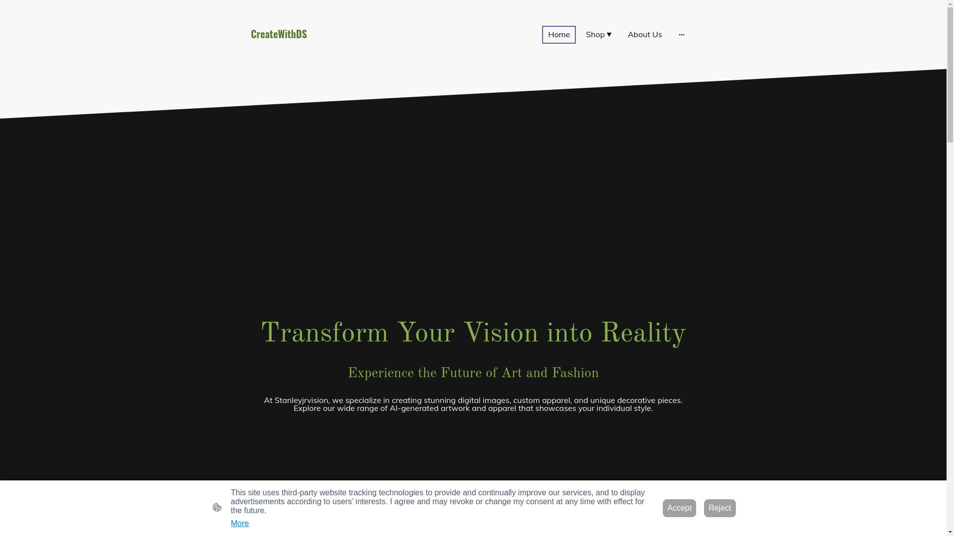 website screenshot of https://createwithds.com/