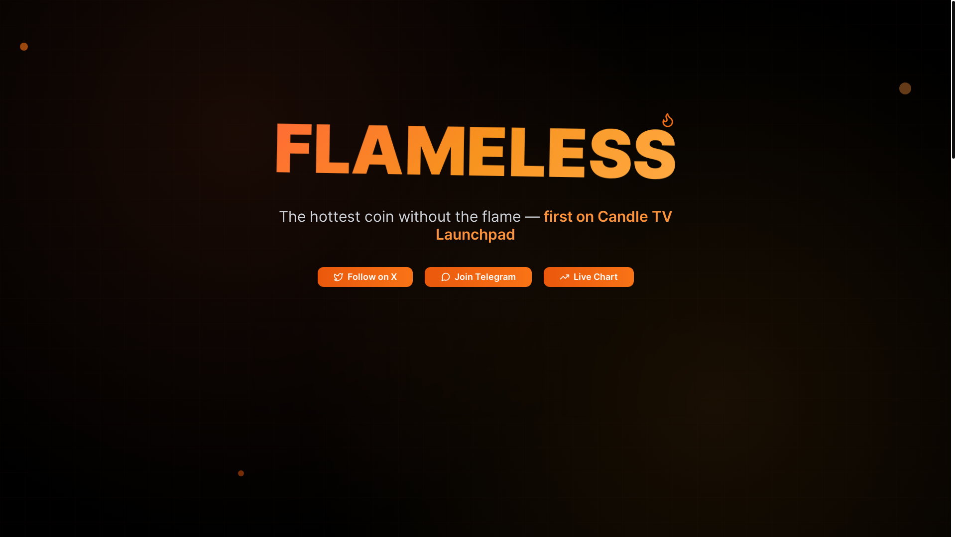 website screenshot of https://flameless.fun/
