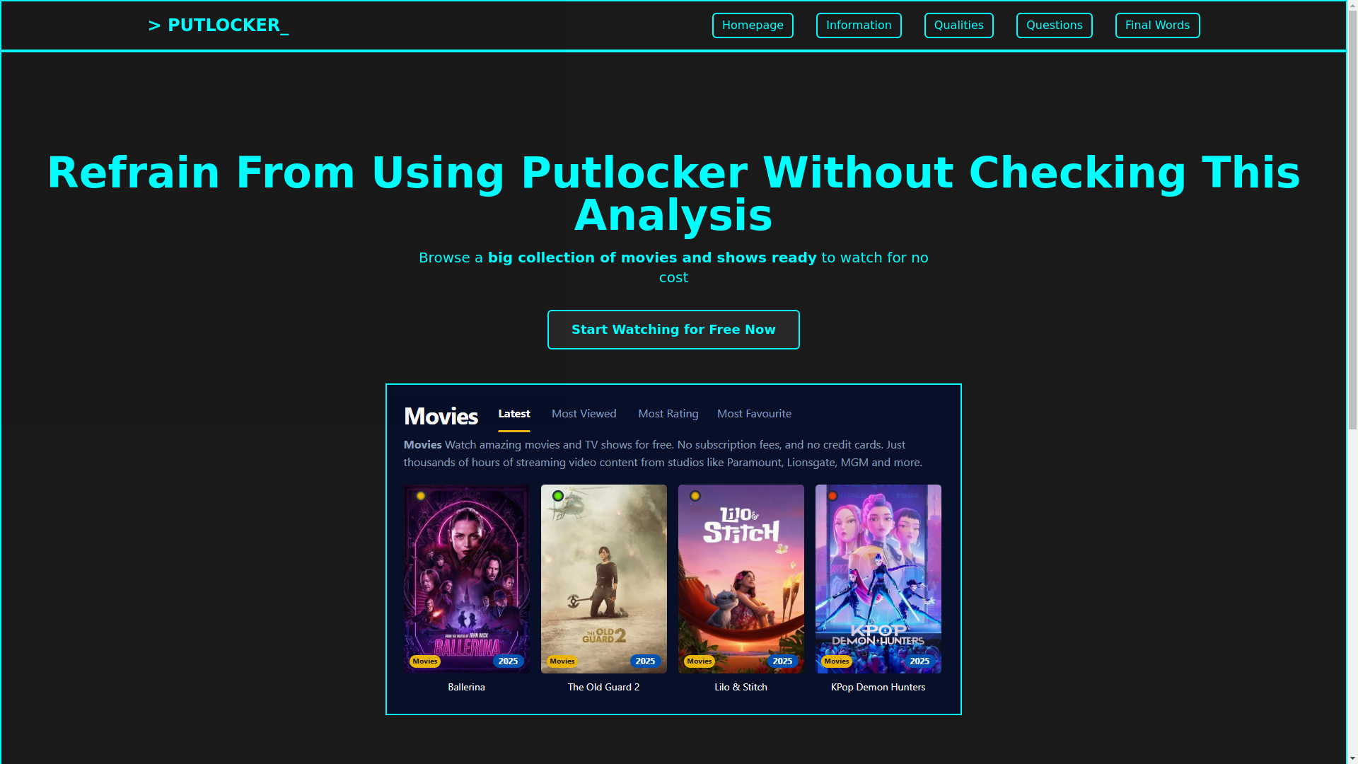 website screenshot of https://putlocker-w727.pages.dev/