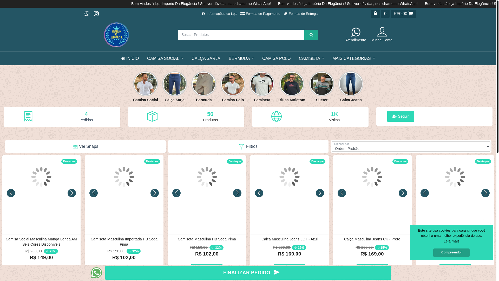 website screenshot of https://imperiodaeleganciaa.com.br/