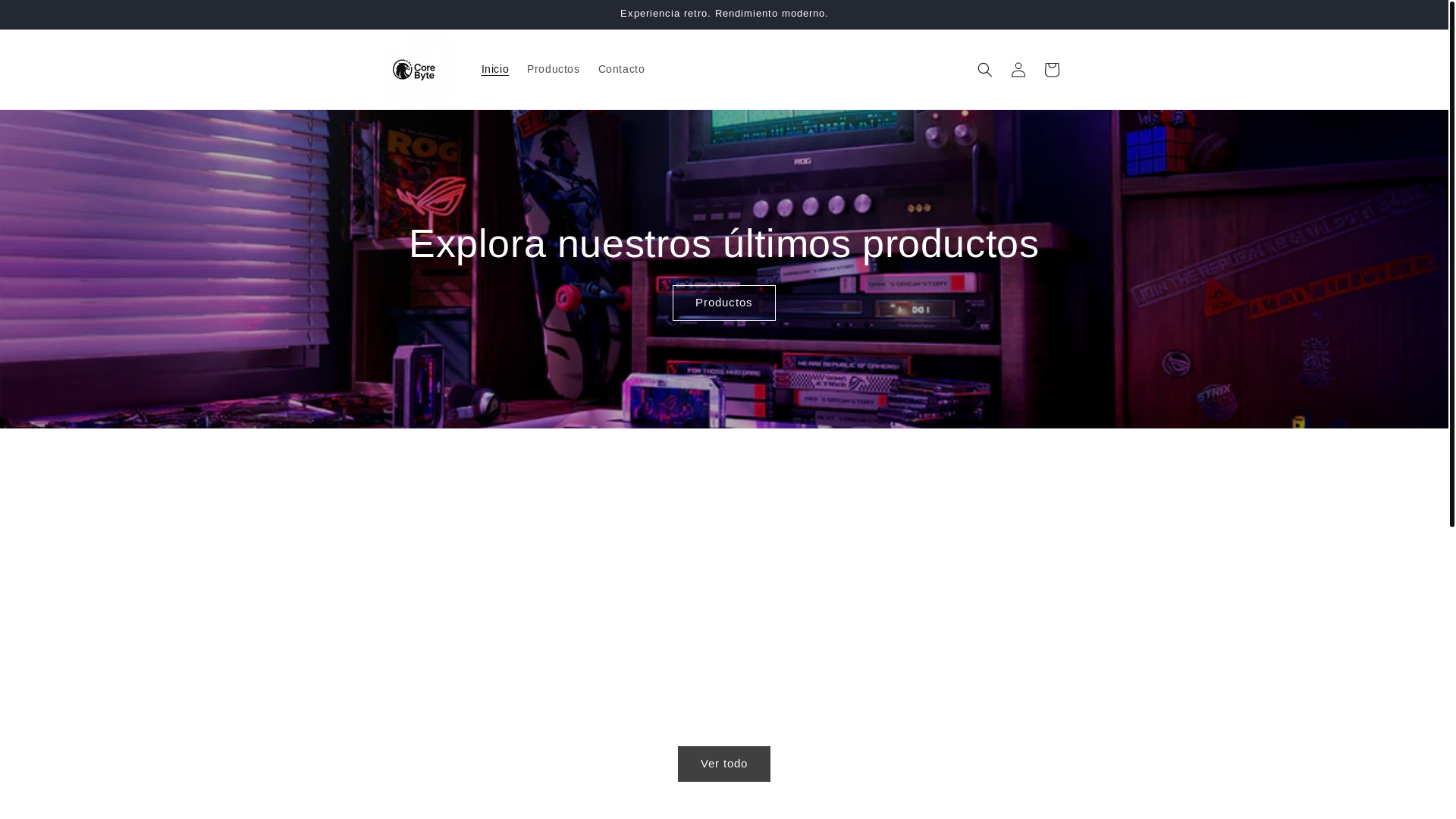 website screenshot of https://corebytechile.cl/