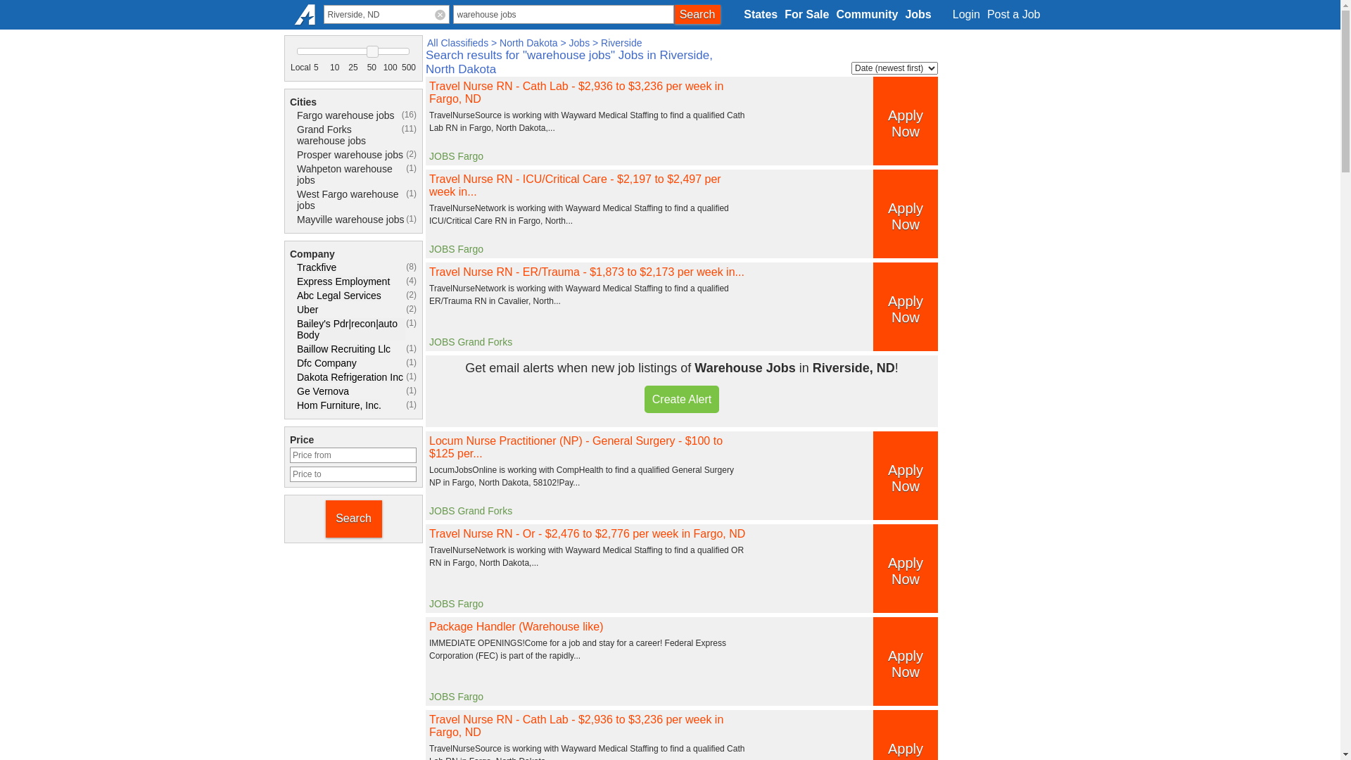 website screenshot of https://riverside-nd.americanlisted.com/jobs/warehouse+jobs/