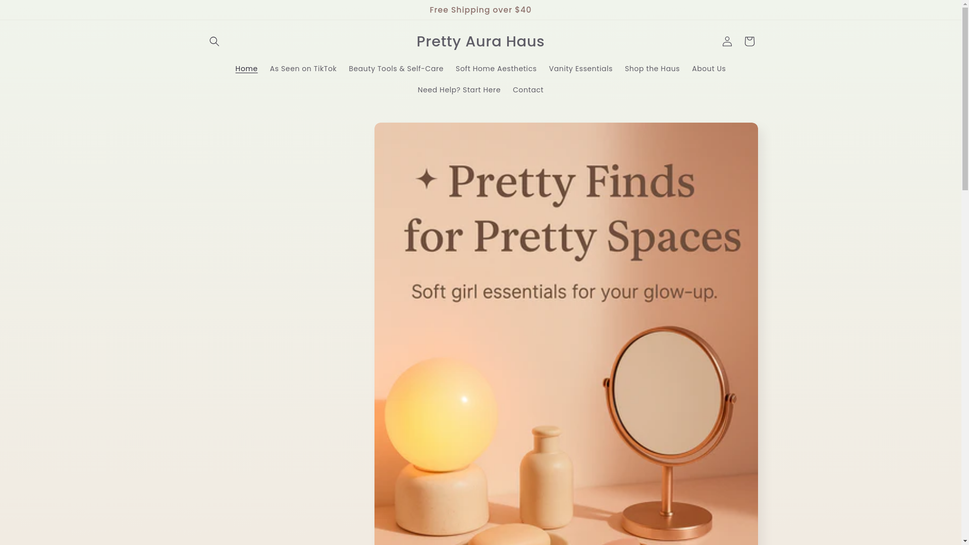 website screenshot of https://prettyaurahaus.com/