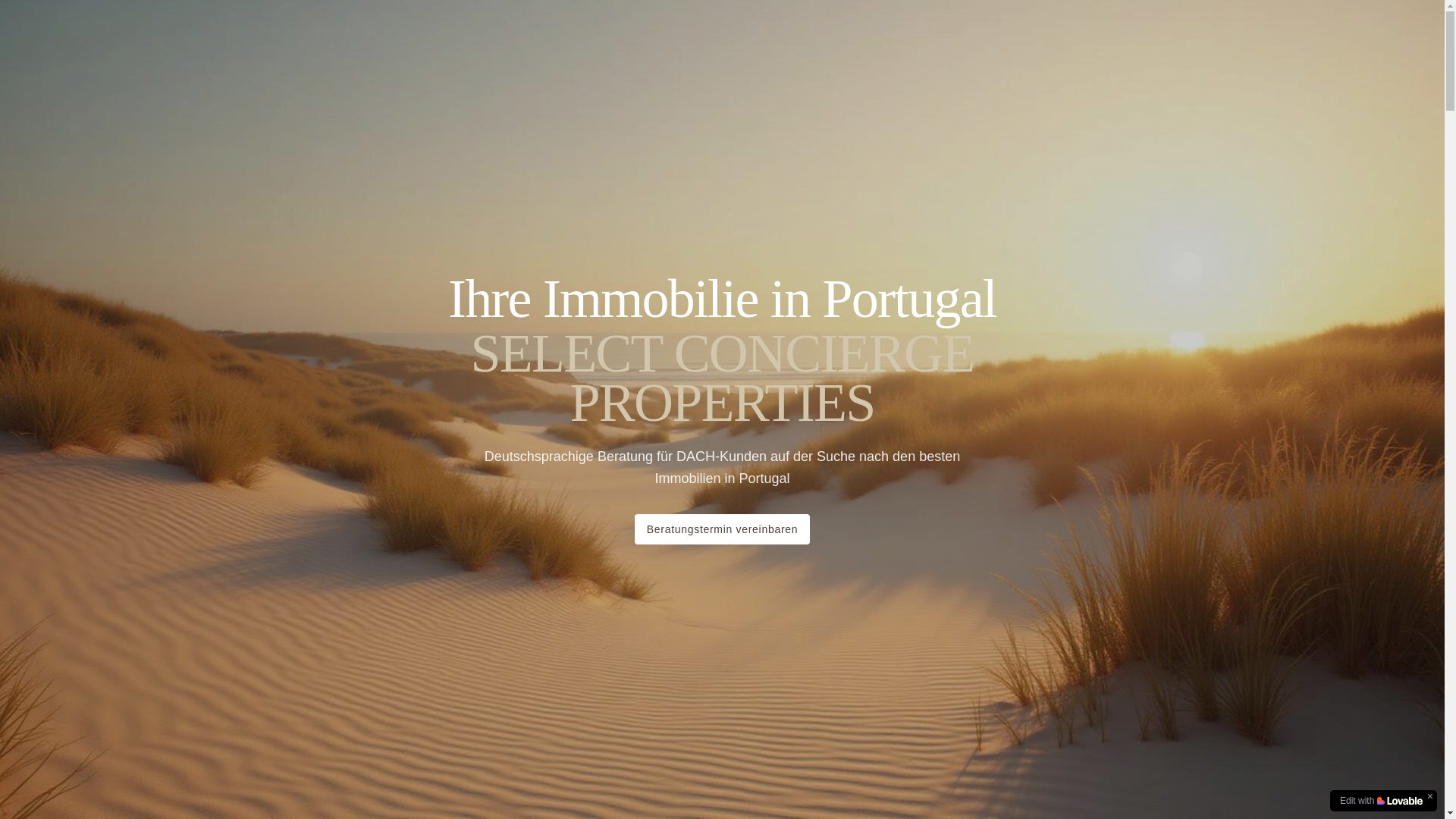 website screenshot of https://selectpropertiesportugal.de/