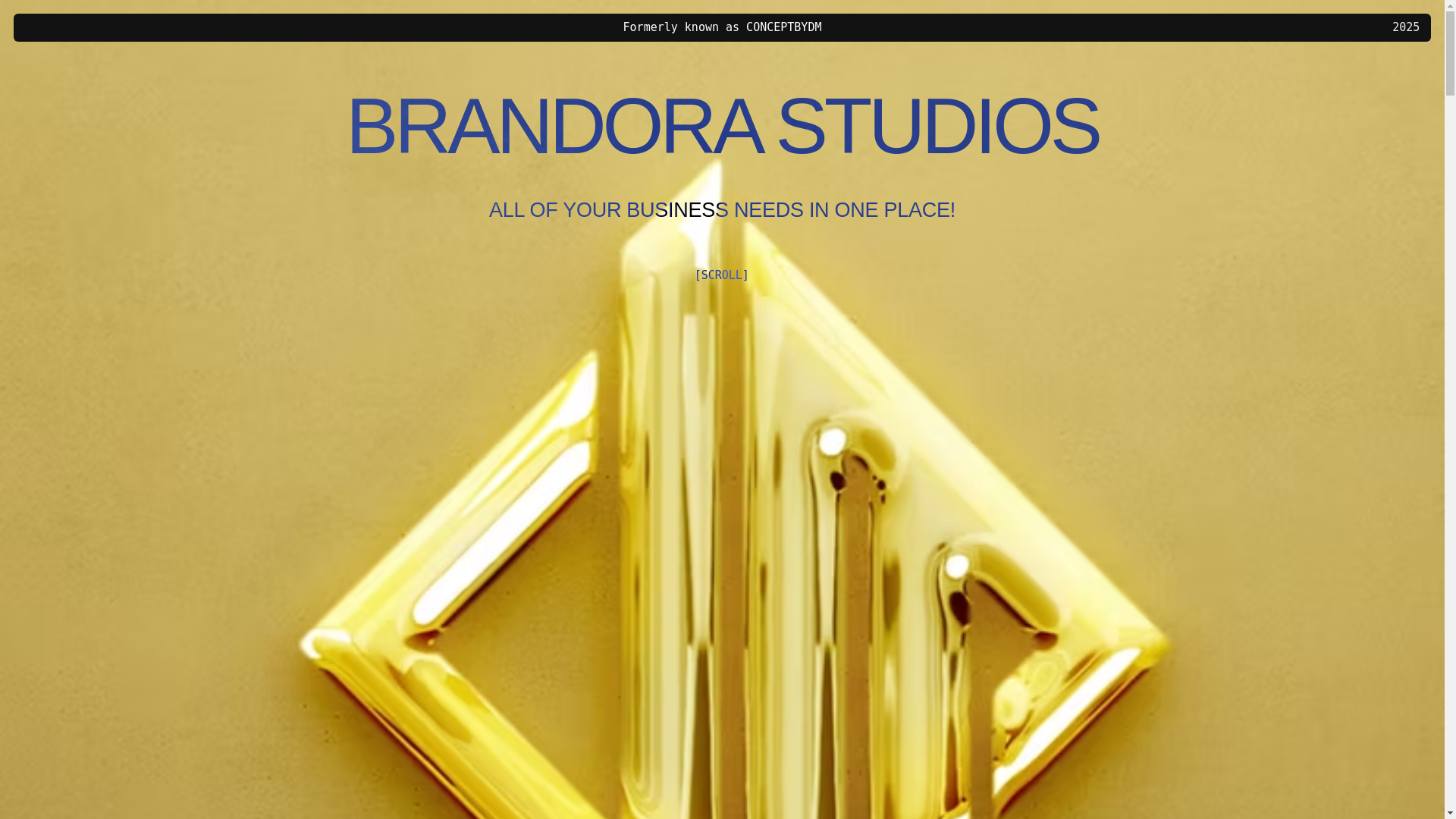 website screenshot of https://brandorastudios.com/