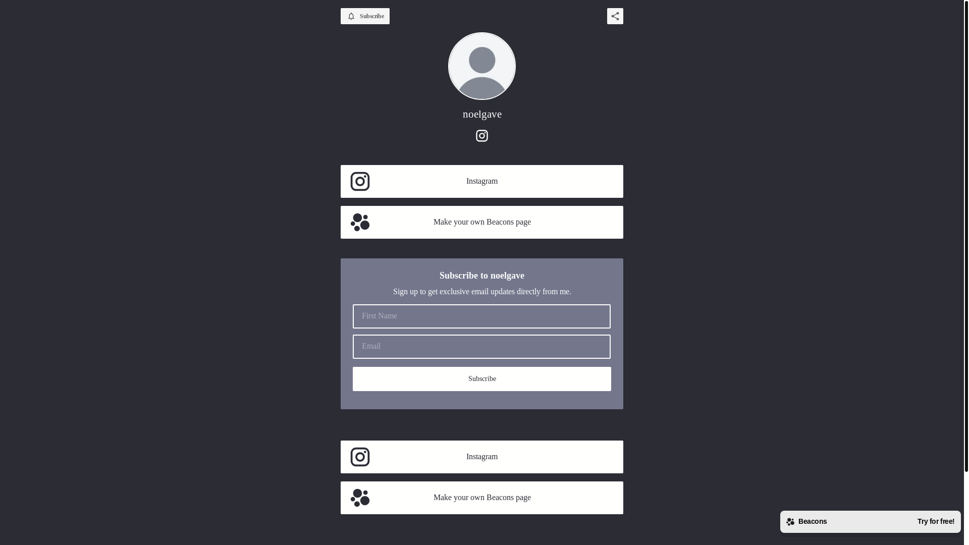 website screenshot of https://noelgave.store/