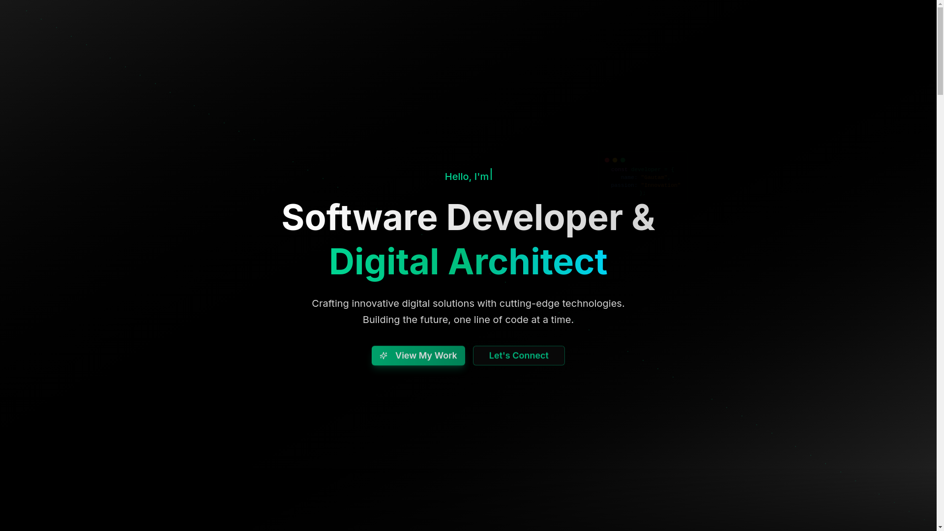 website screenshot of https://gautamhz.com/