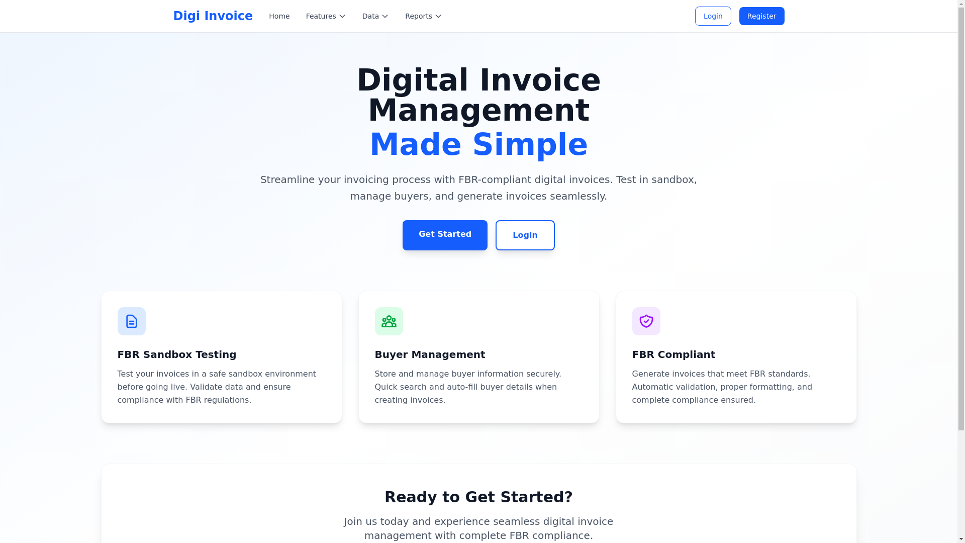 website screenshot of https://digi-invoice.online/