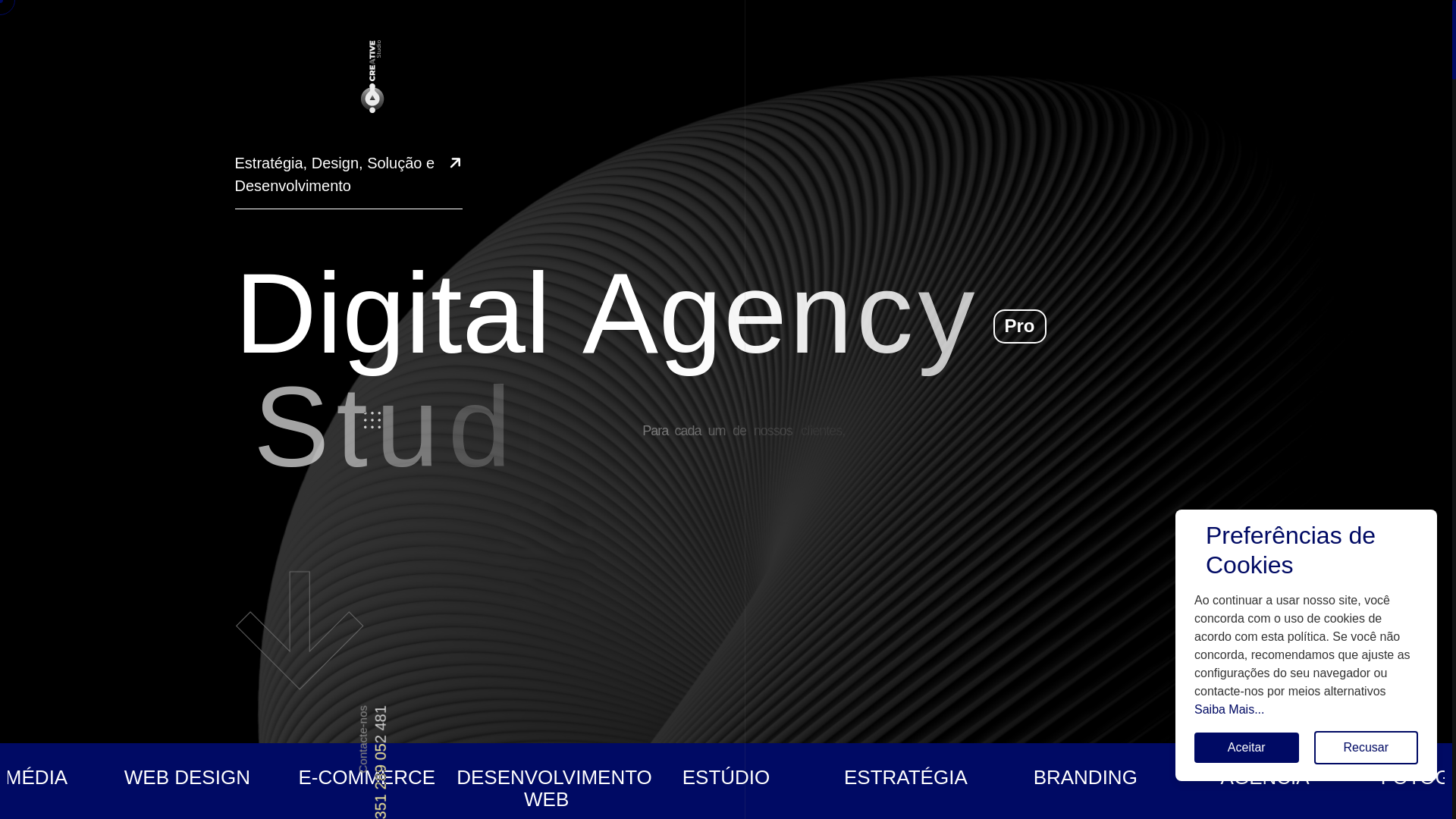 website screenshot of https://pettervisuals.pt/