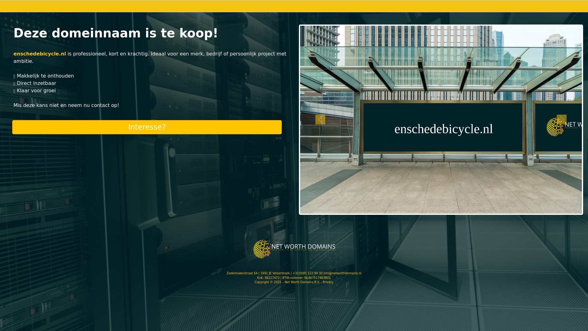 website screenshot of https://enschedebicycle.nl/