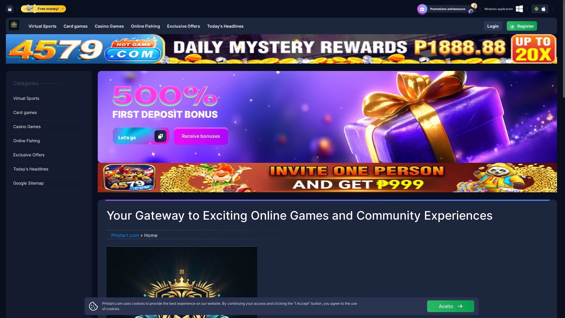 website screenshot of https://phstarts.com/