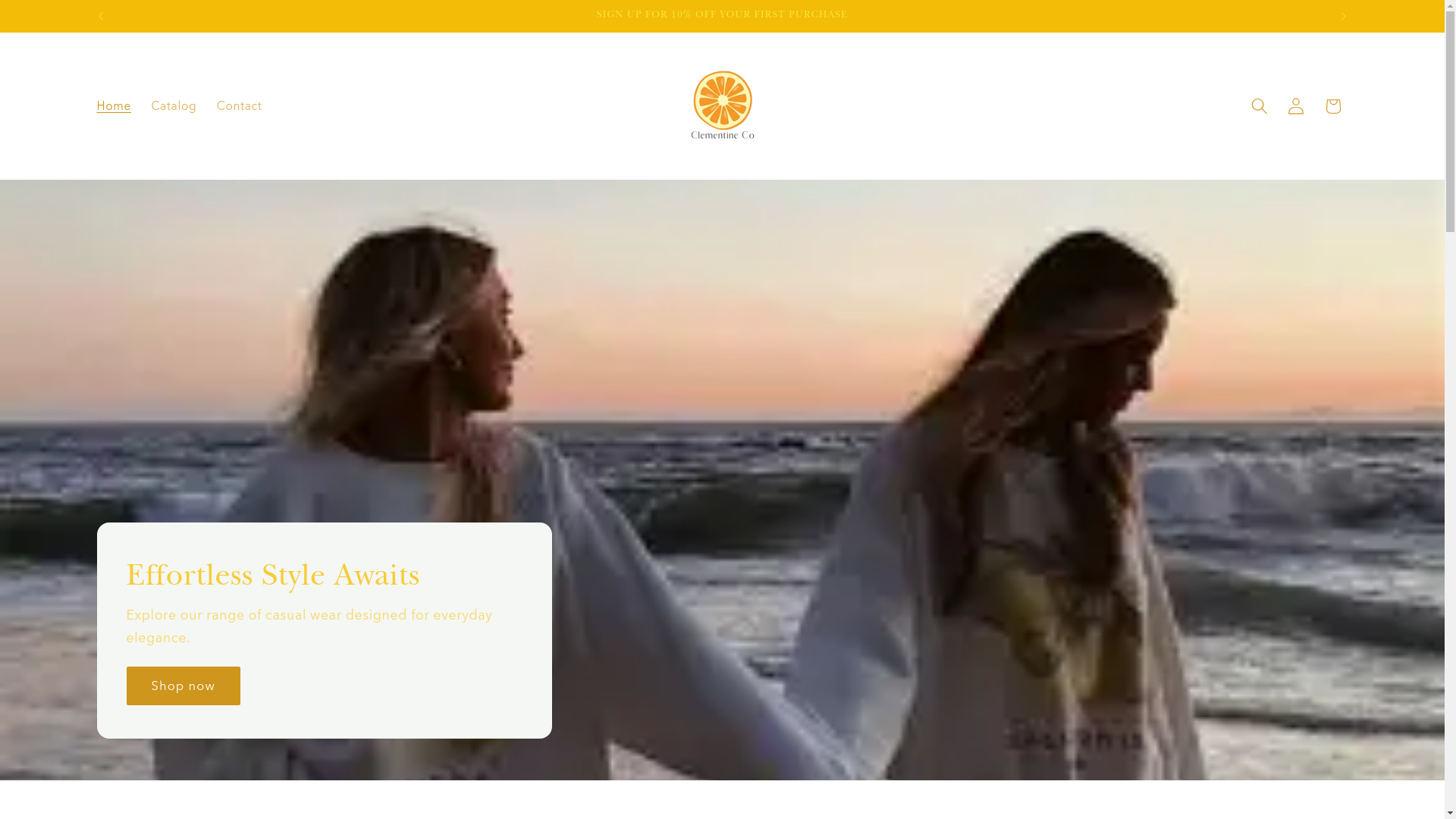 website screenshot of https://clementineandco.org/